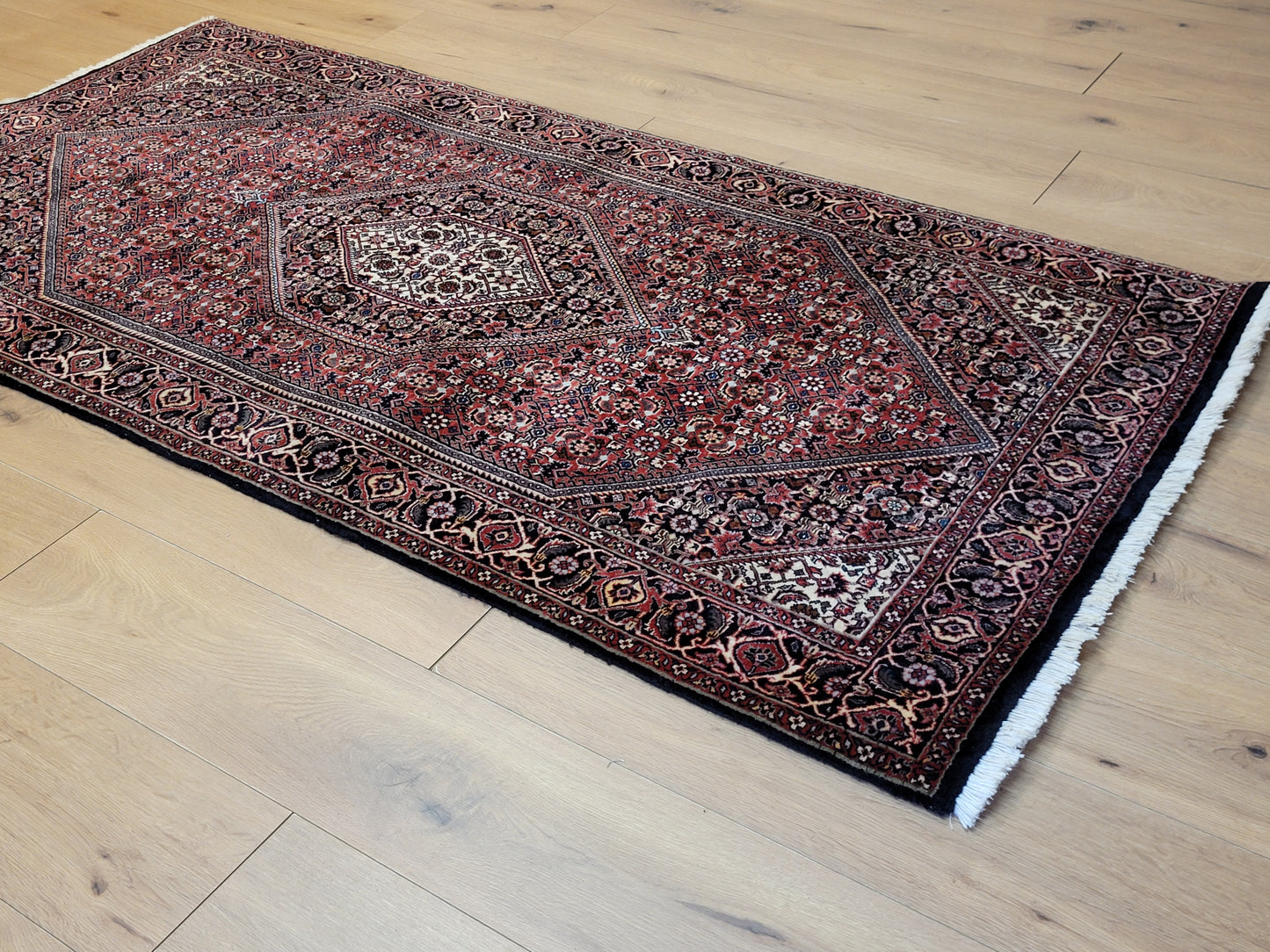 Bidjar Perser Teppich  Korkwolle, klassisches Medaillon-Design, fein geknüpft