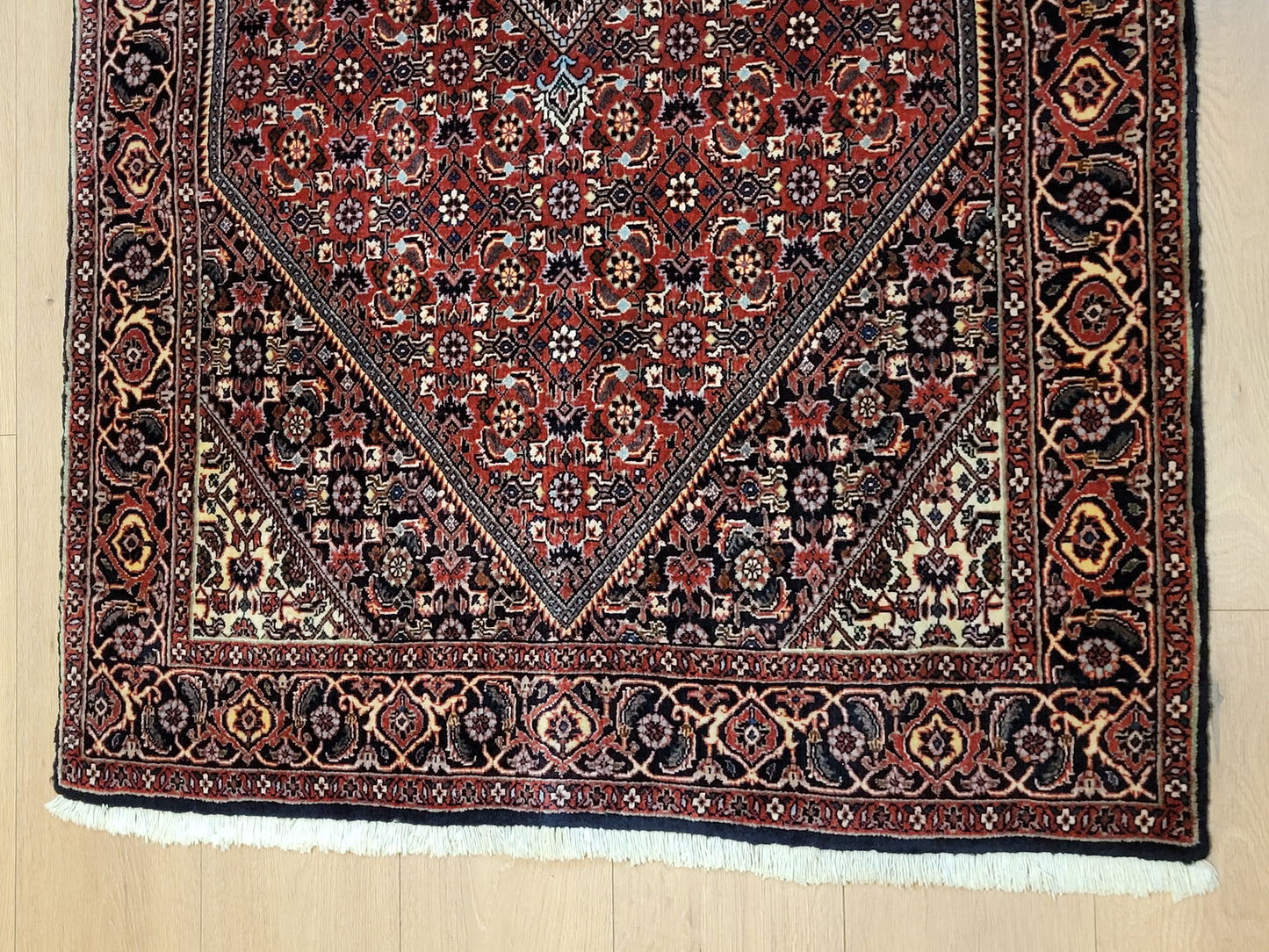 Bidjar Perser Teppich  Korkwolle, klassisches Medaillon-Design, fein geknüpft