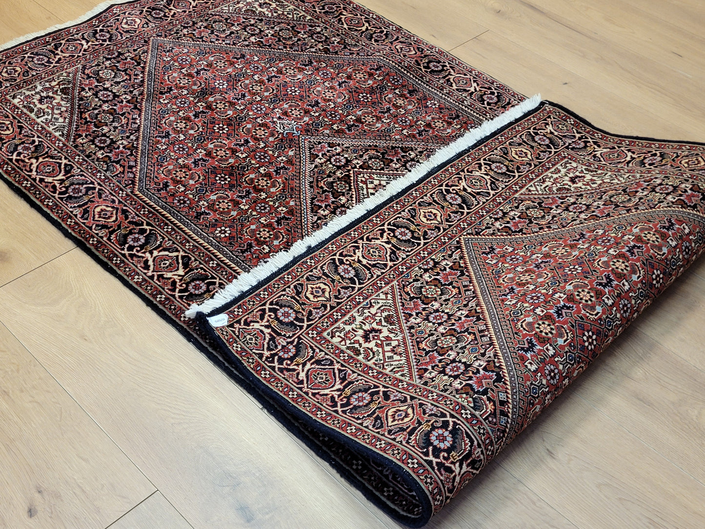 Bidjar Perser Teppich  Korkwolle, klassisches Medaillon-Design, fein geknüpft