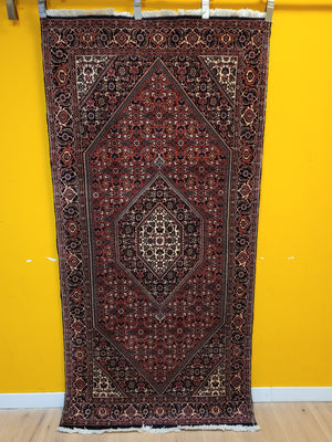 Bidjar Perser Teppich  Korkwolle, klassisches Medaillon-Design, fein geknüpft