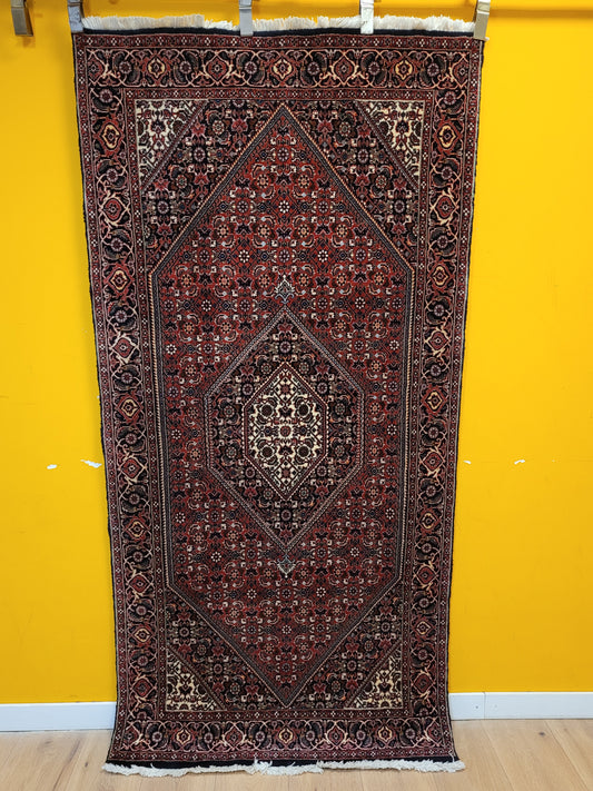 Bidjar Perser Teppich  Korkwolle, klassisches Medaillon-Design, fein geknüpft