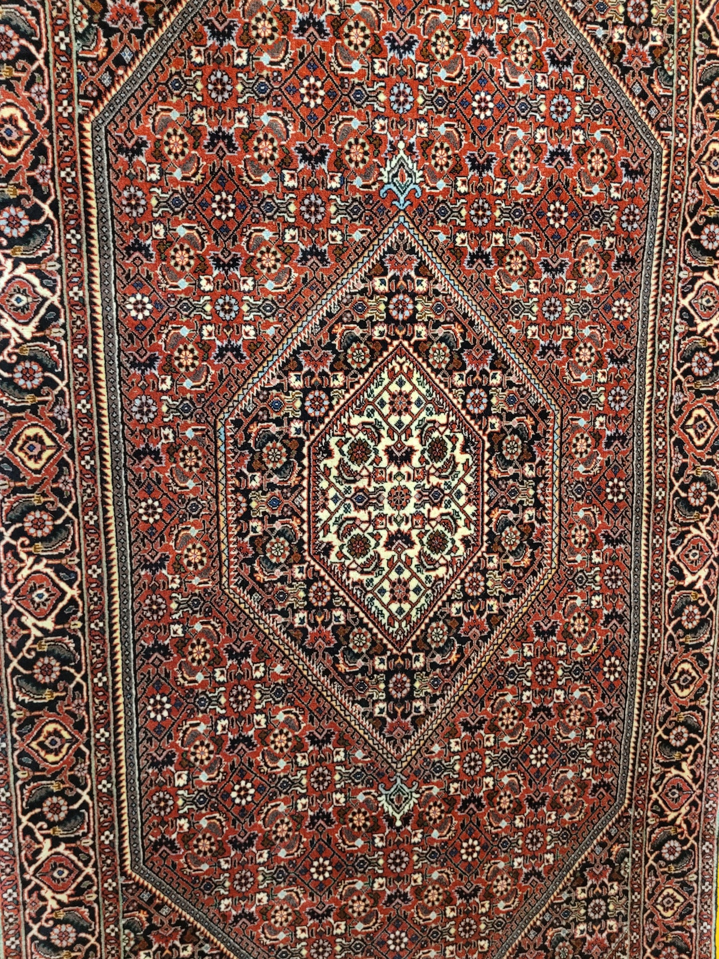 Bidjar Perser Teppich  Korkwolle, klassisches Medaillon-Design, fein geknüpft