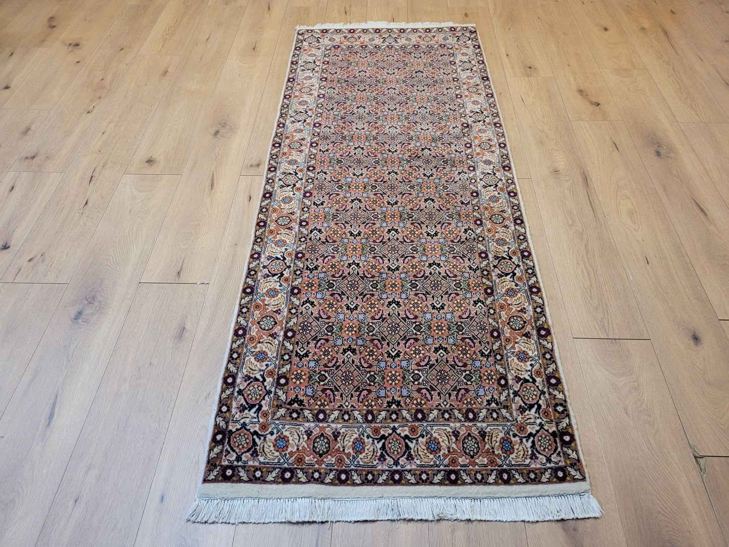 Perserteppich Läufer Bidjar  – feine Knüpfung, Wolle  florales Muster