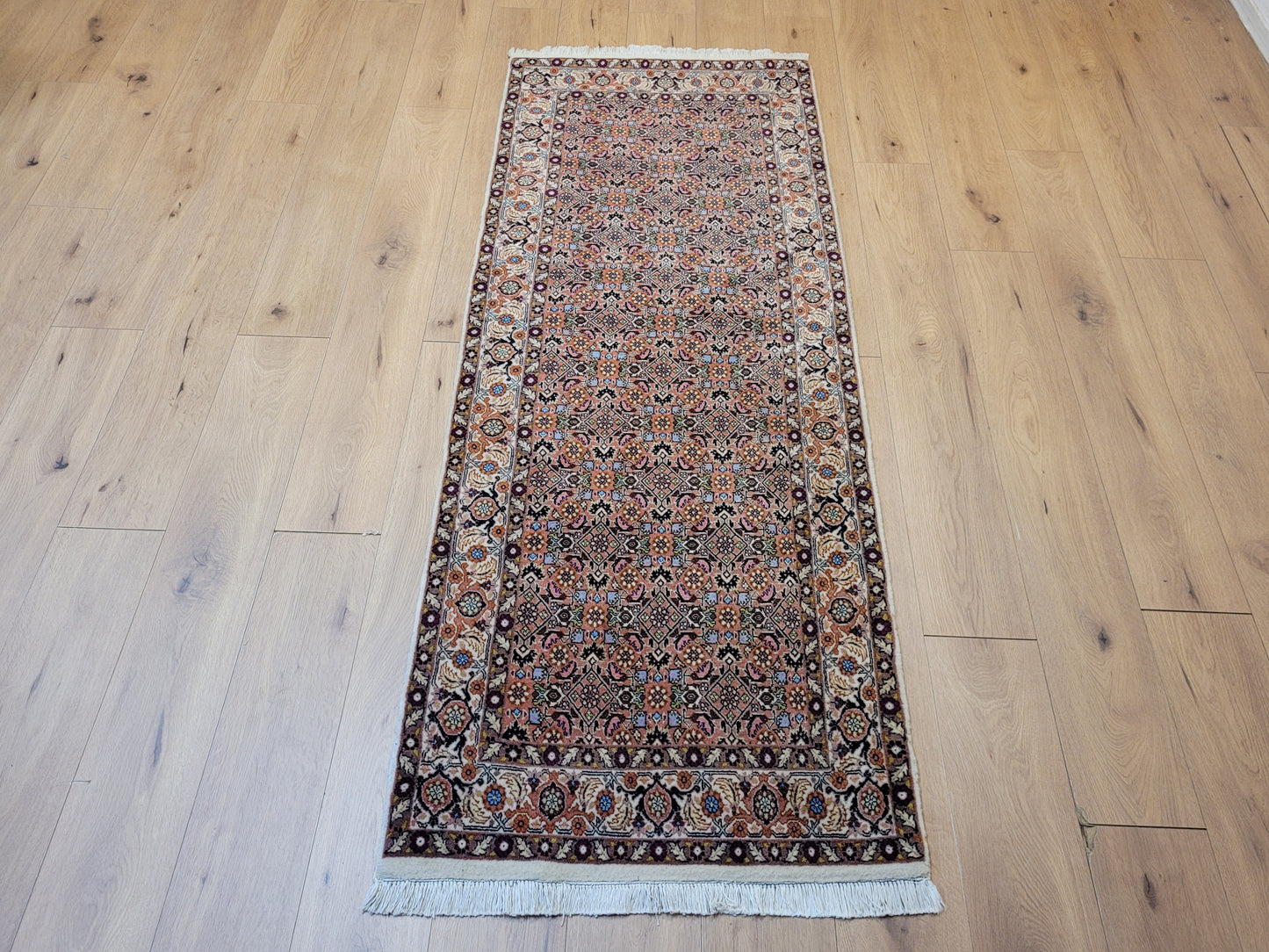Perserteppich Läufer Bidjar  – feine Knüpfung, Wolle  florales Muster