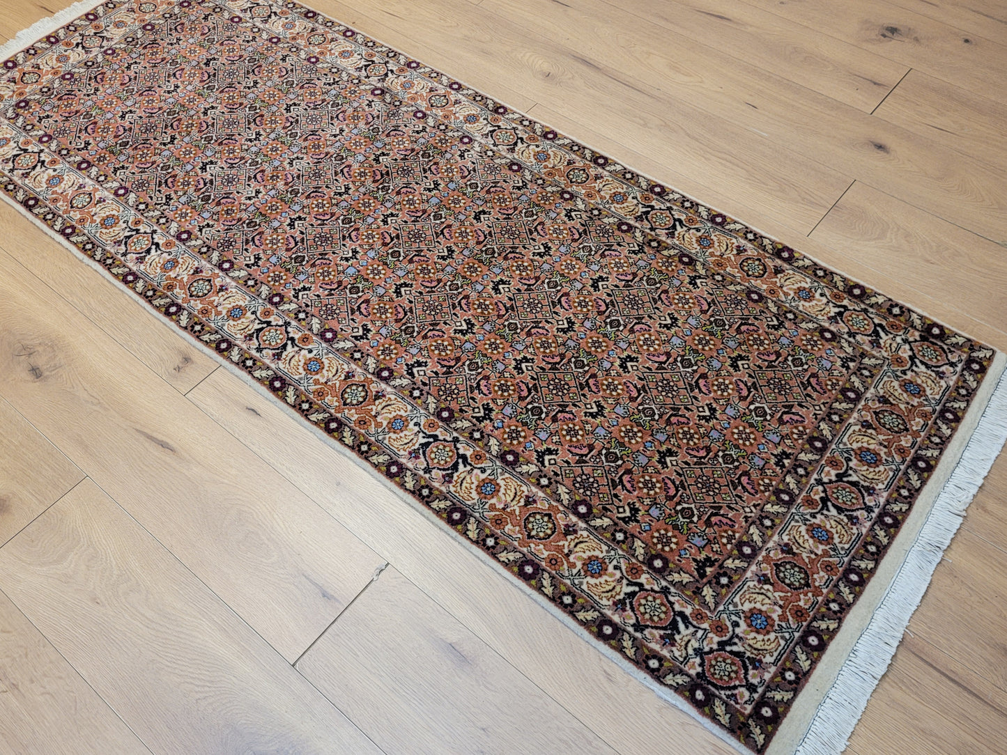 Perserteppich Läufer Bidjar  – feine Knüpfung, Wolle  florales Muster