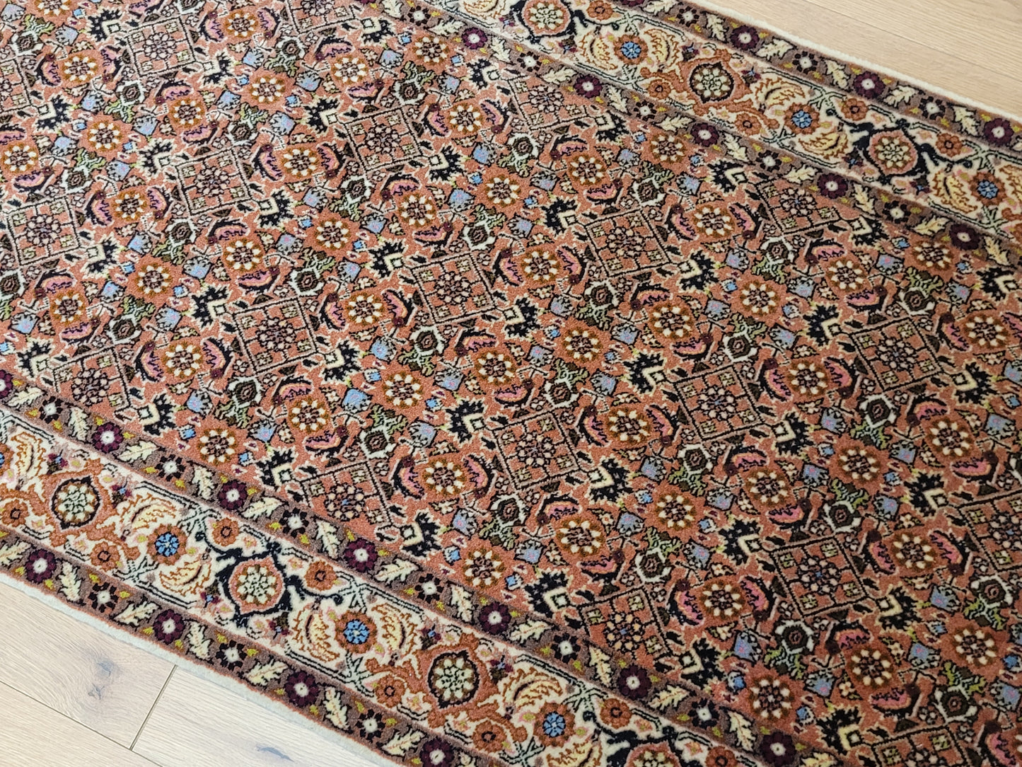 Perserteppich Läufer Bidjar  – feine Knüpfung, Wolle  florales Muster