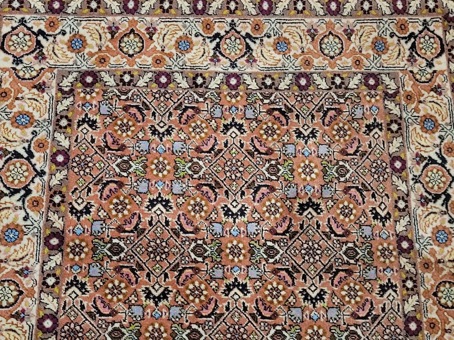 Perserteppich Läufer Bidjar  – feine Knüpfung, Wolle  florales Muster