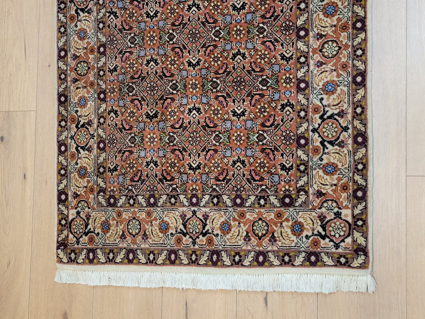 Perserteppich Läufer Bidjar  – feine Knüpfung, Wolle  florales Muster