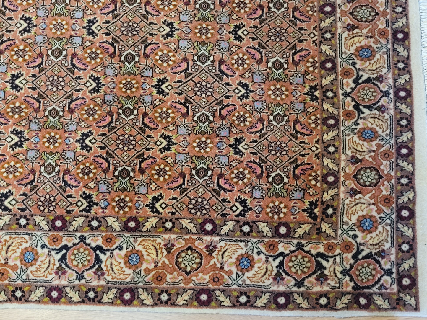 Perserteppich Läufer Bidjar  – feine Knüpfung, Wolle  florales Muster