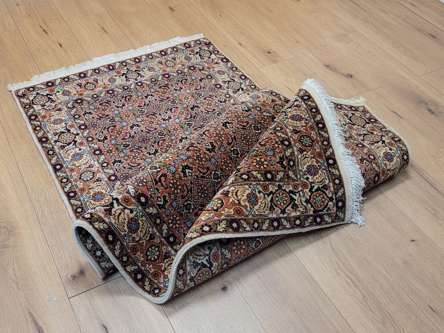 Perserteppich Läufer Bidjar  – feine Knüpfung, Wolle  florales Muster