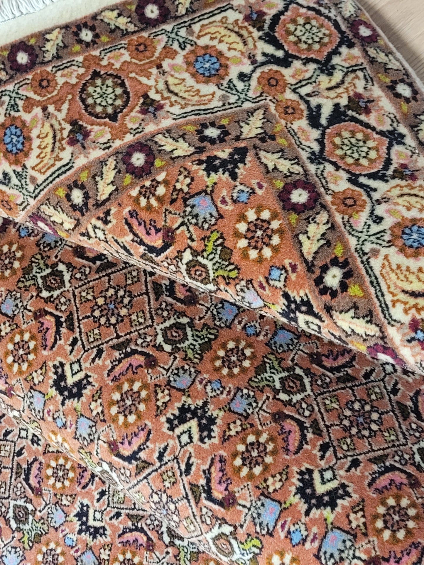 Perserteppich Läufer Bidjar  – feine Knüpfung, Wolle  florales Muster