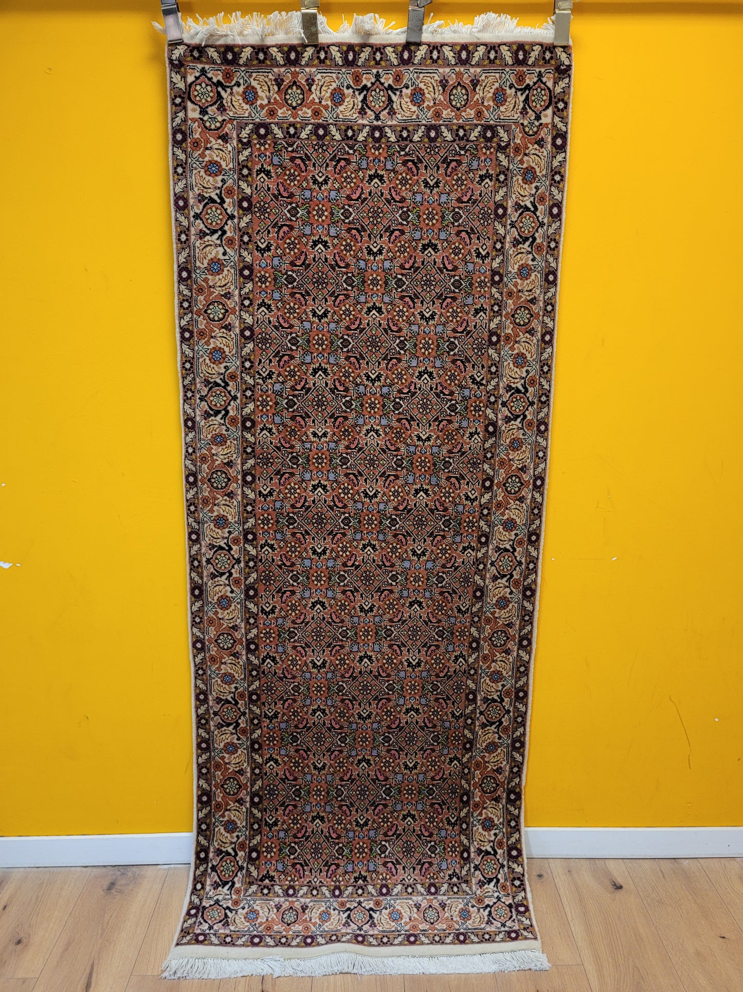 Perserteppich Läufer Bidjar  – feine Knüpfung, Wolle  florales Muster