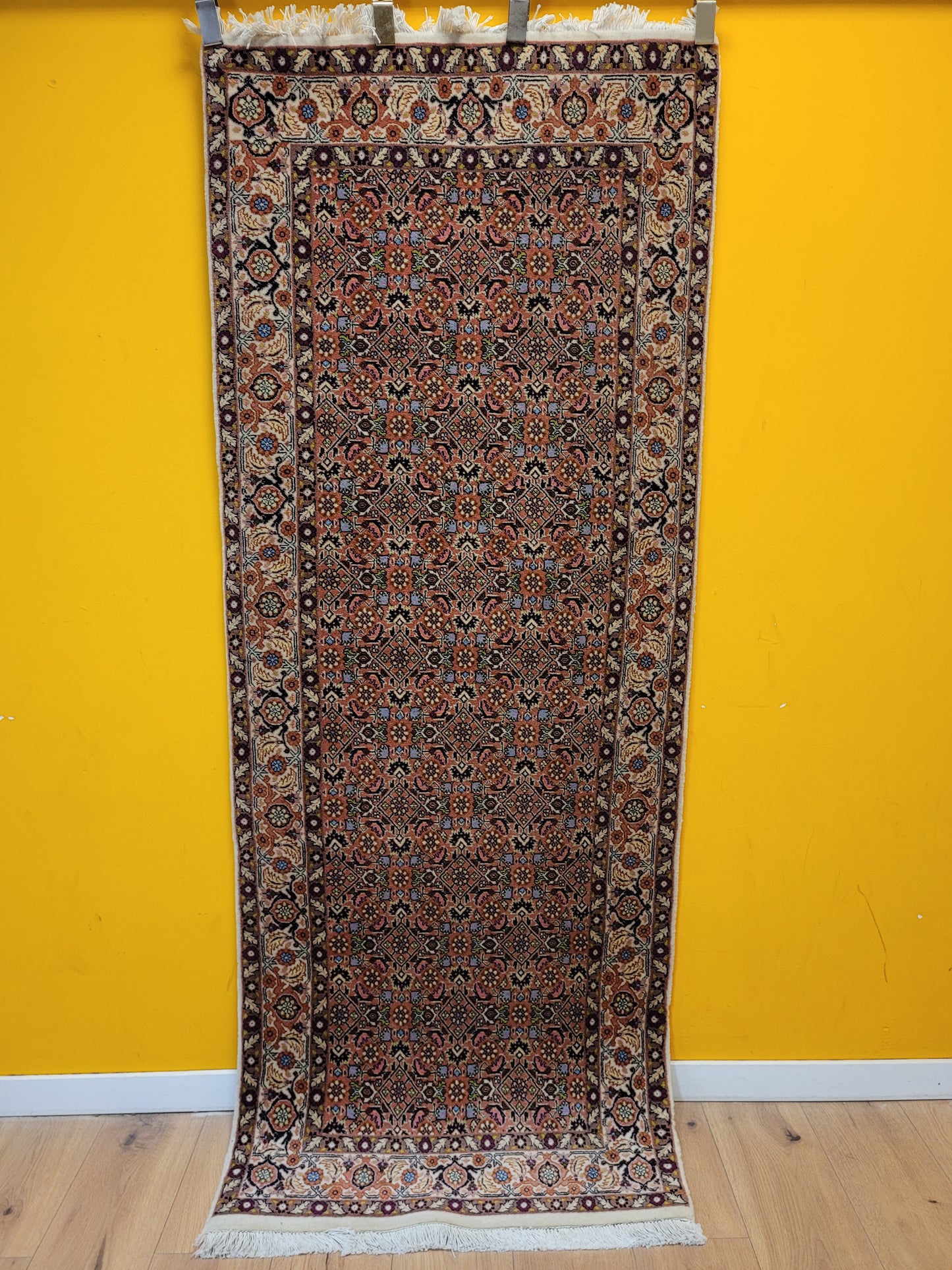 Perserteppich Läufer Bidjar  – feine Knüpfung, Wolle  florales Muster