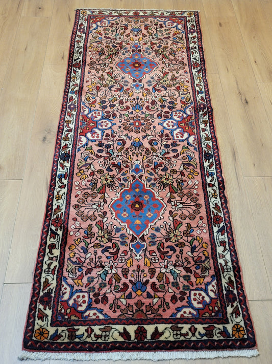 Sarough Perserteppich Läufer – Korkwolle mit Seide, florales Design