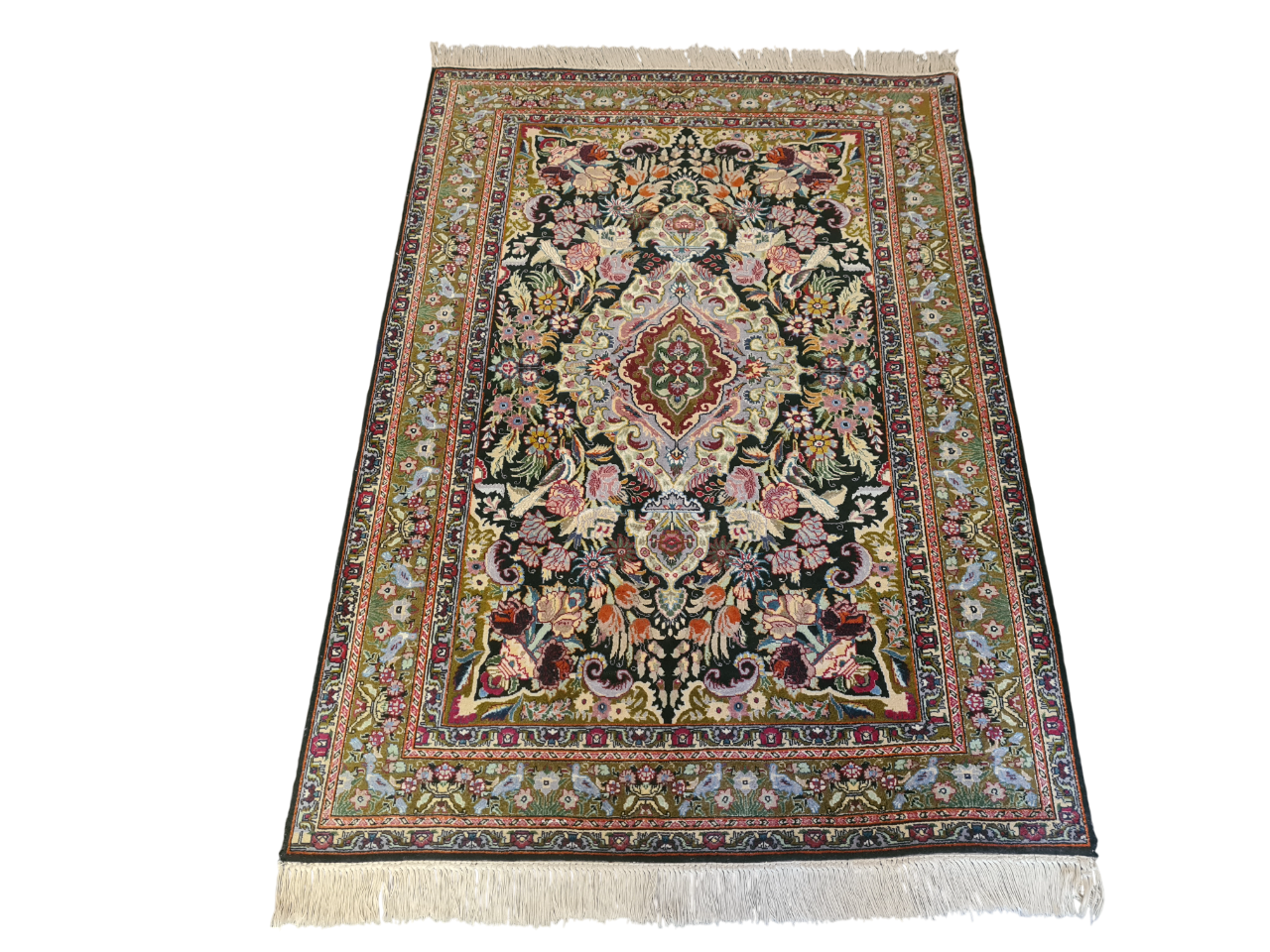 Perserteppich Orientteppich Handgeknüpfter Teppich Ghoum 150x105cm