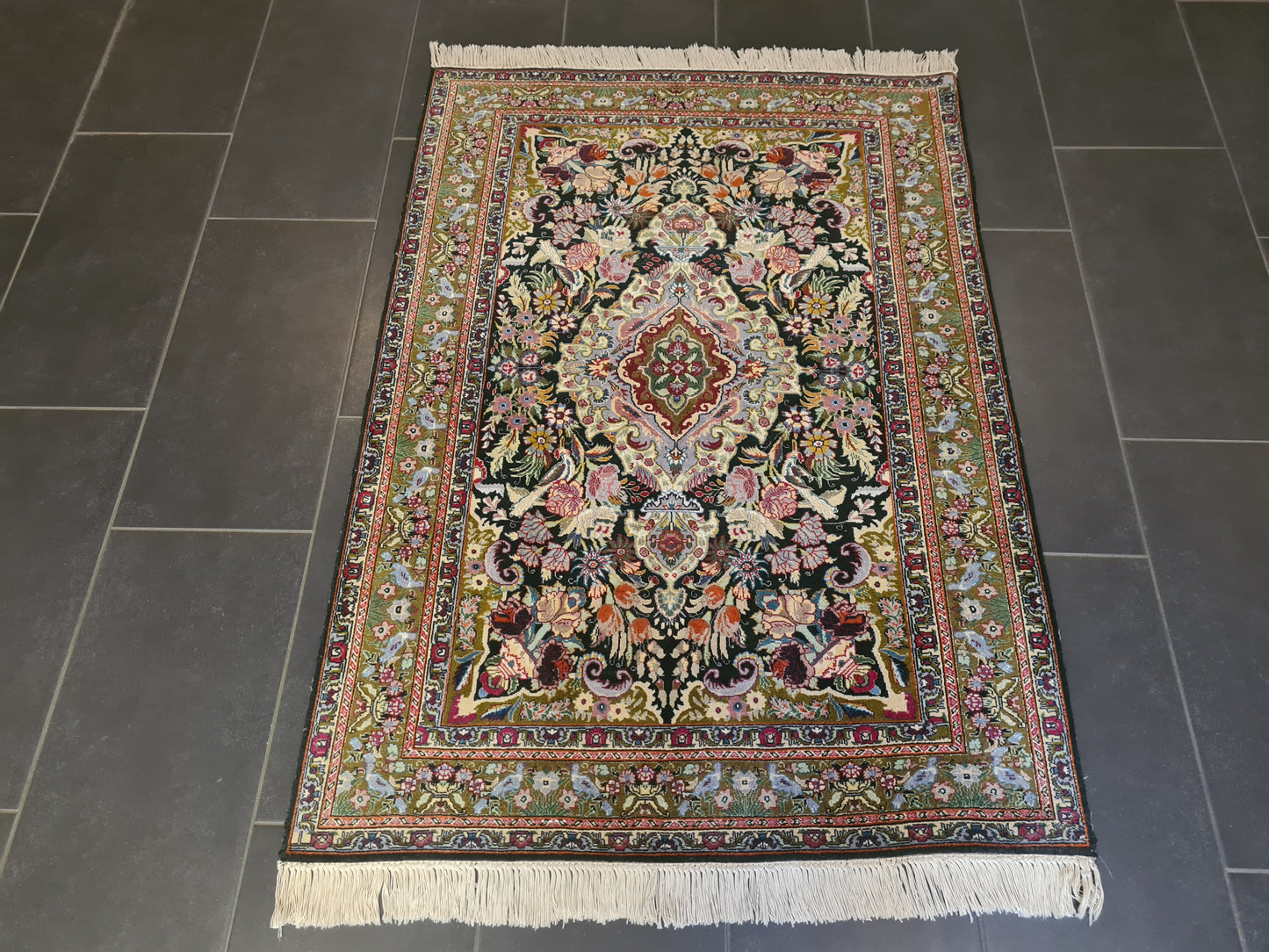 Perserteppich Orientteppich Handgeknüpfter Teppich Ghoum 150x105cm