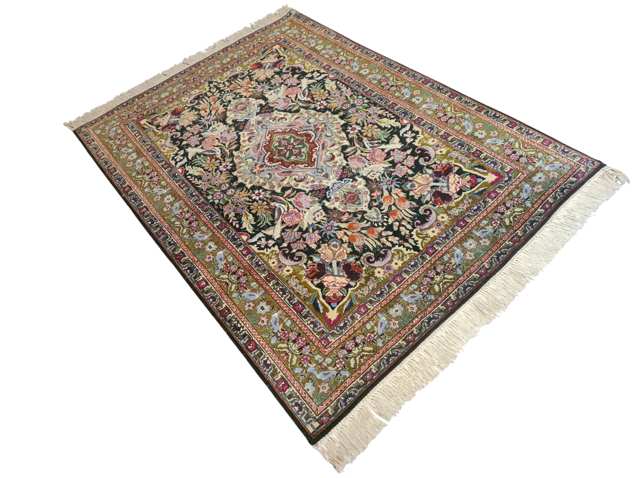 Perserteppich Orientteppich Handgeknüpfter Teppich Ghoum 150x105cm