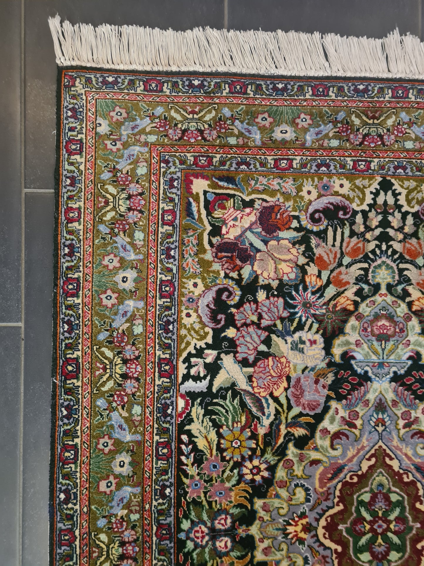 Perserteppich Orientteppich Handgeknüpfter Teppich Ghoum 150x105cm