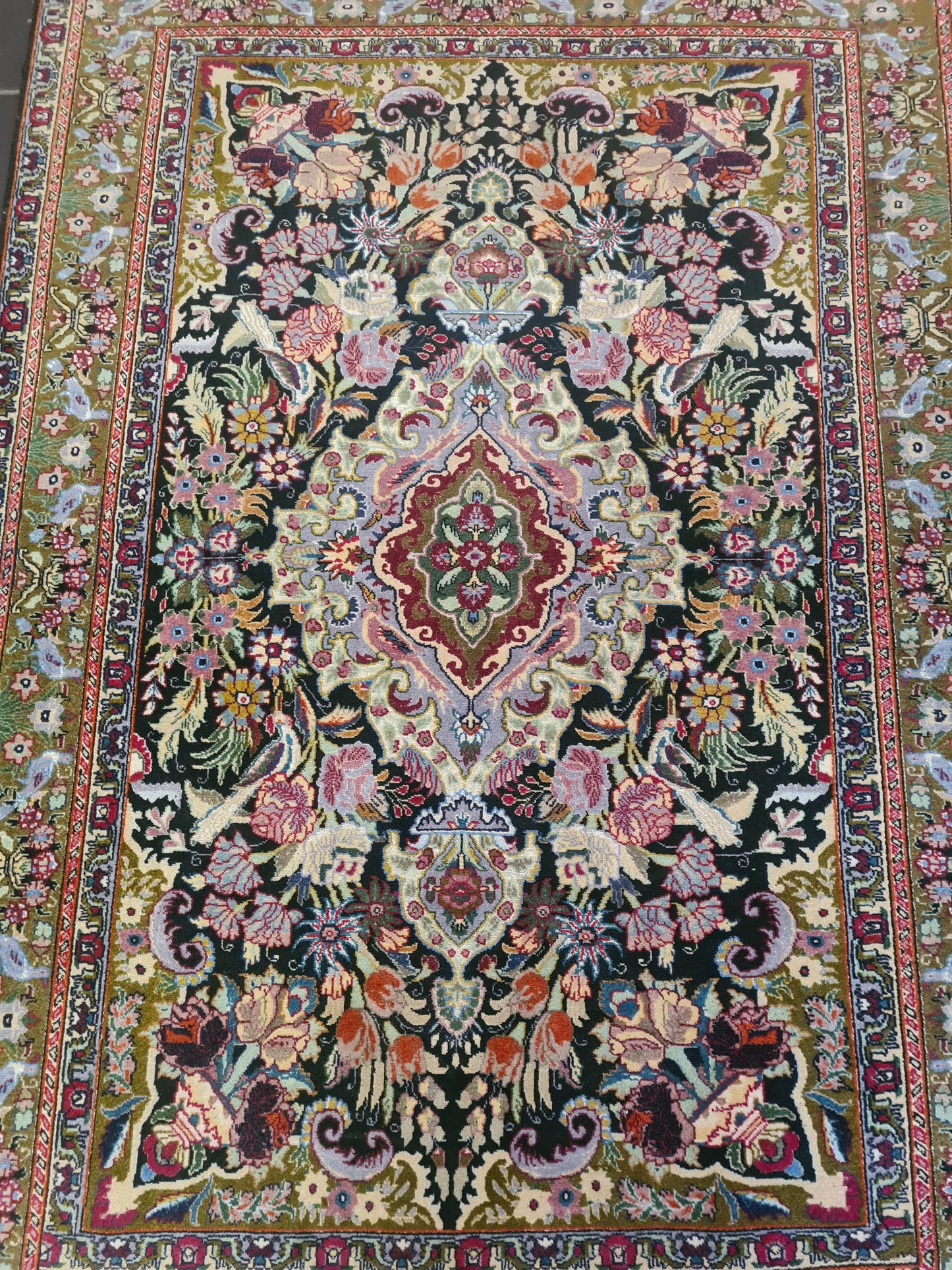 Perserteppich Orientteppich Handgeknüpfter Teppich Ghoum 150x105cm