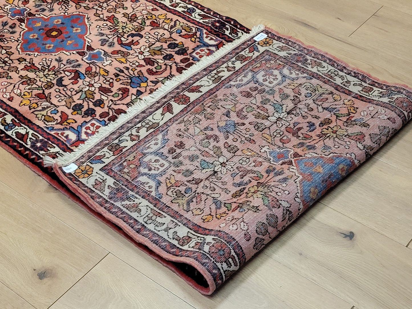 Sarough Perserteppich Läufer – Korkwolle mit Seide, florales Design