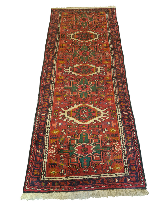 Perserteppich Orientteppich Handgeknüpfter Teppich Heris 190x75cm