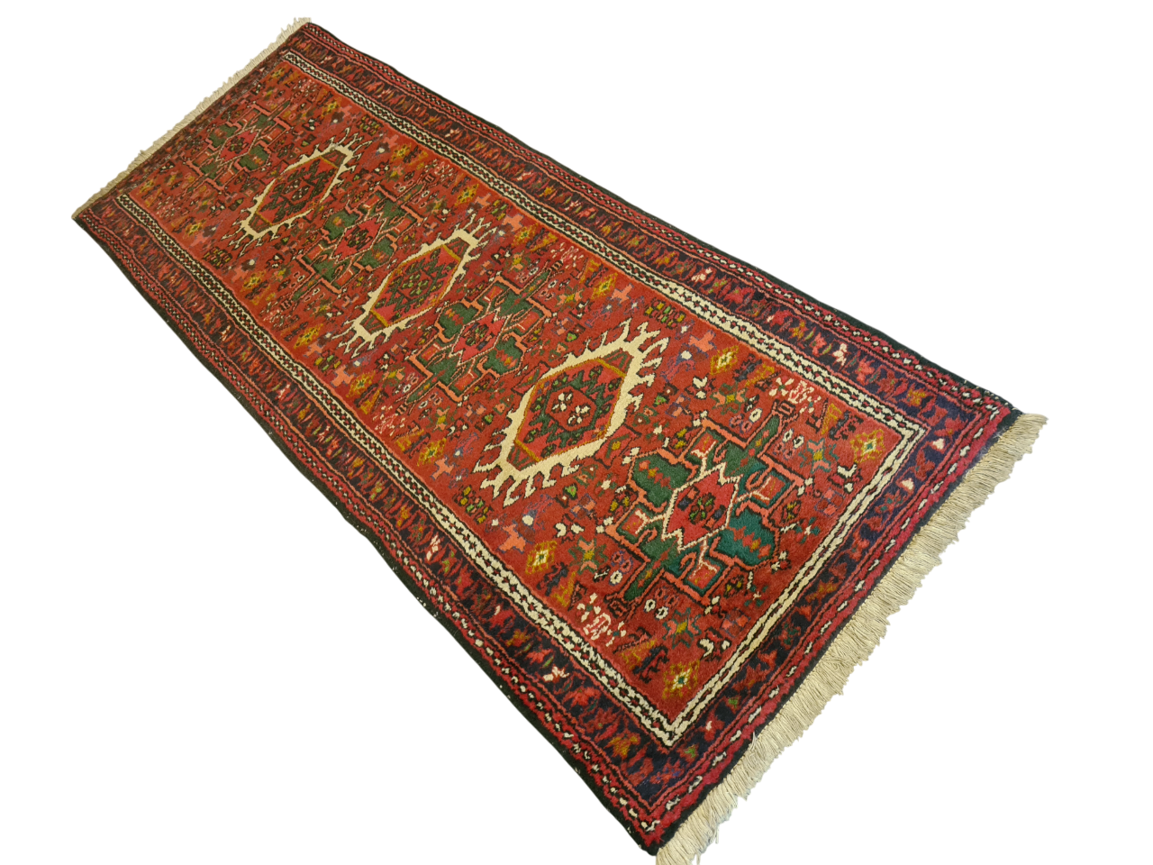 Perserteppich Orientteppich Handgeknüpfter Teppich Heris 190x75cm