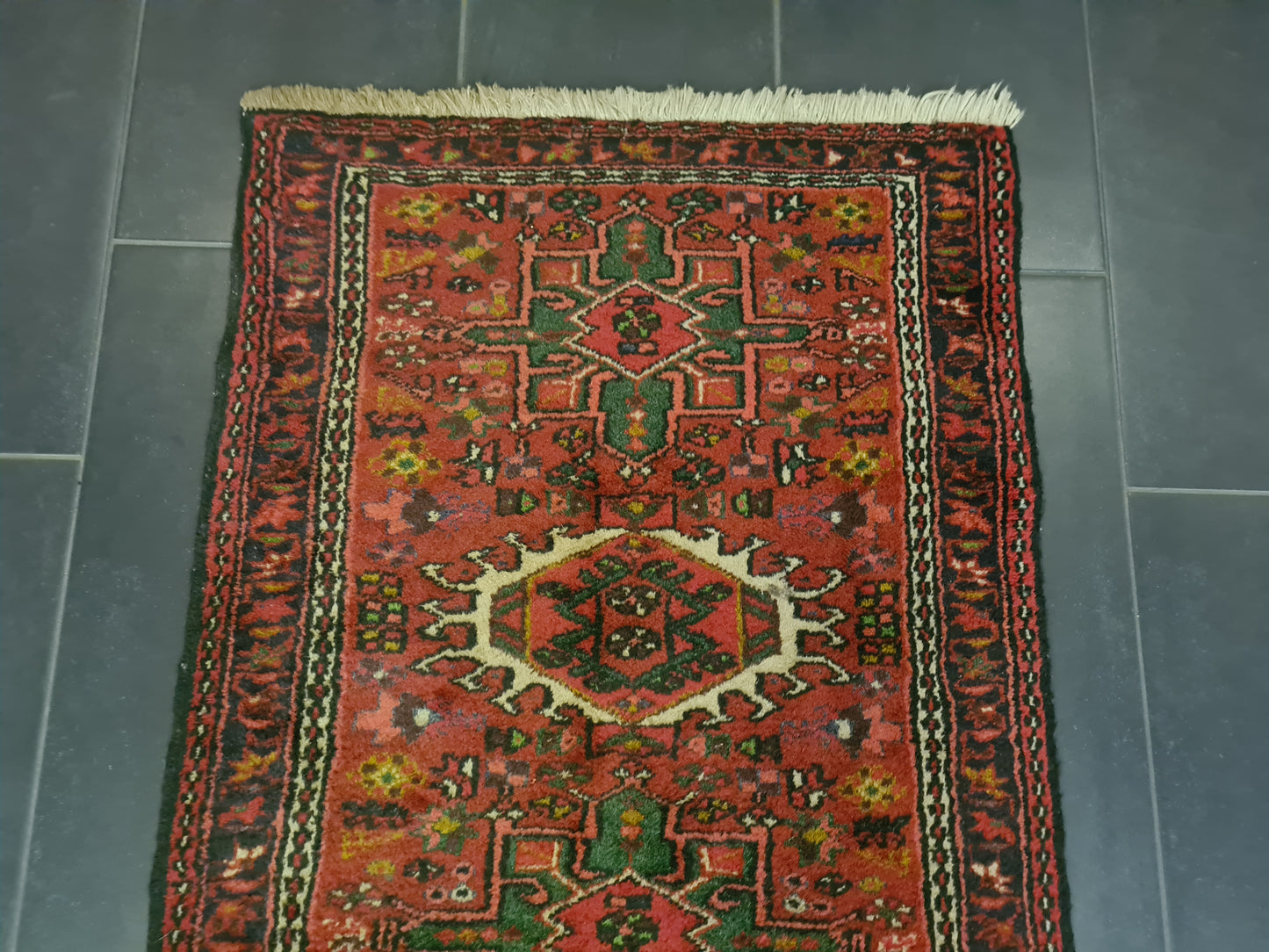 Perserteppich Orientteppich Handgeknüpfter Teppich Heris 190x75cm