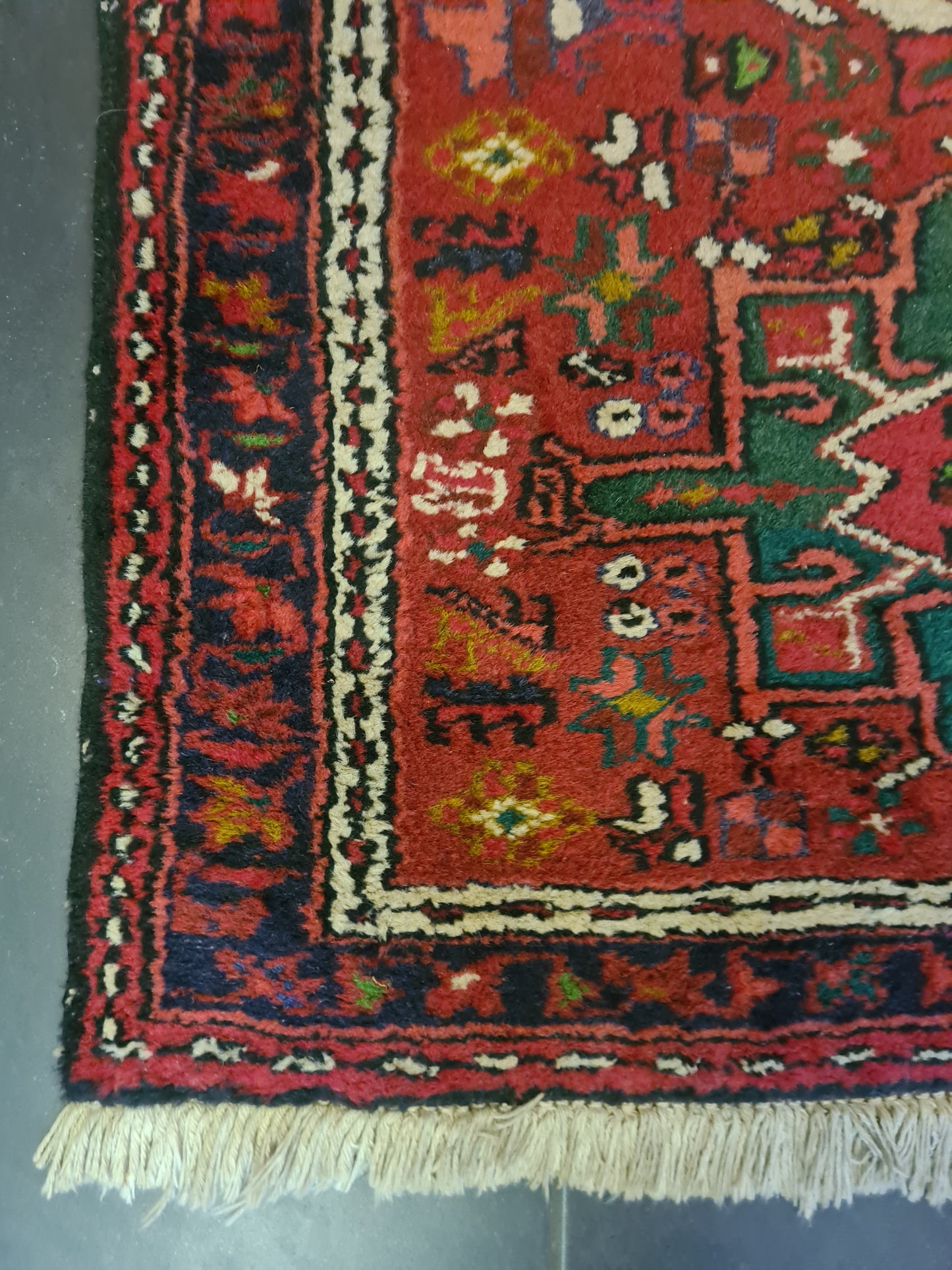 Perserteppich Orientteppich Handgeknüpfter Teppich Heris 190x75cm