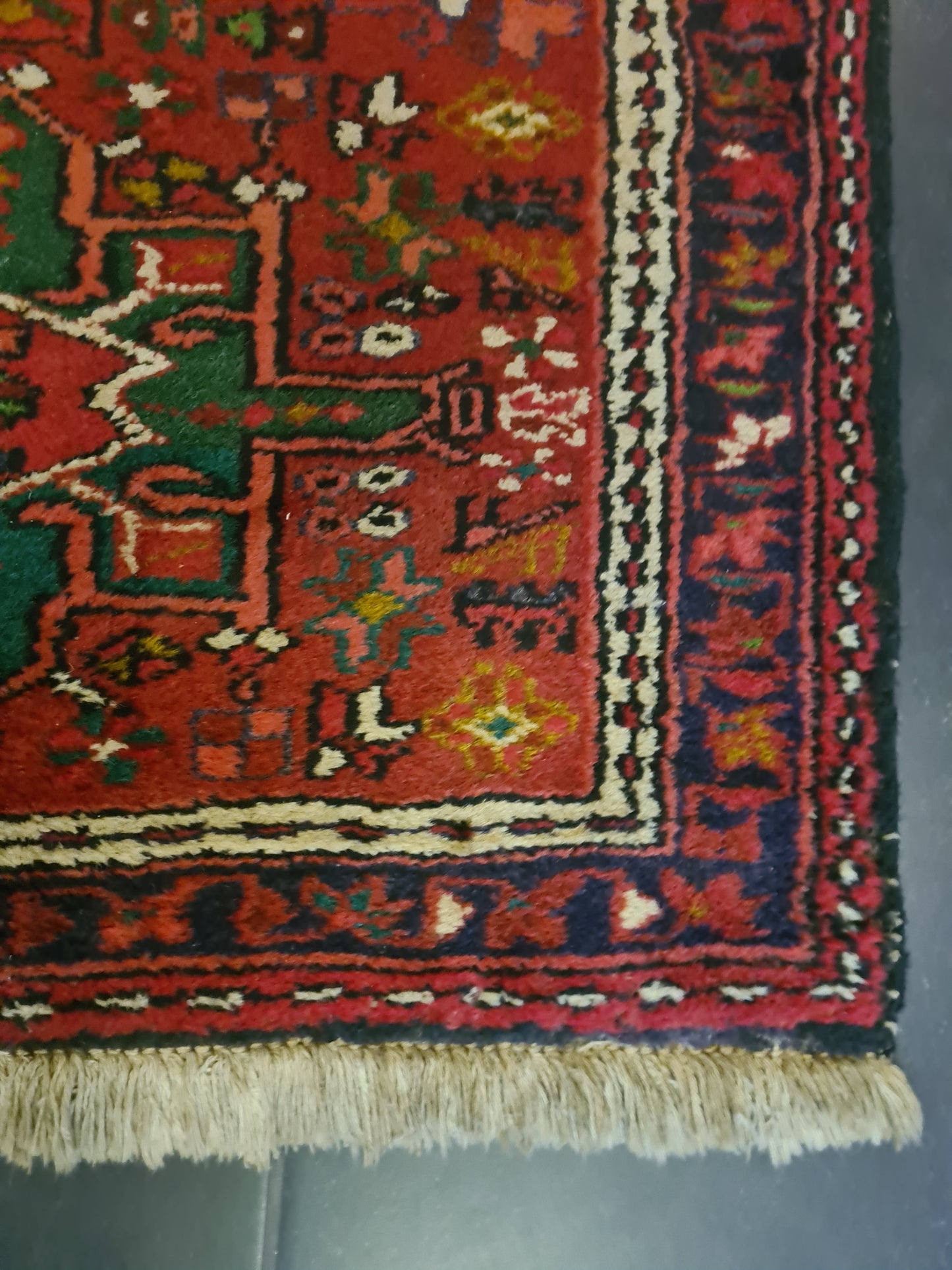 Perserteppich Orientteppich Handgeknüpfter Teppich Heris 190x75cm