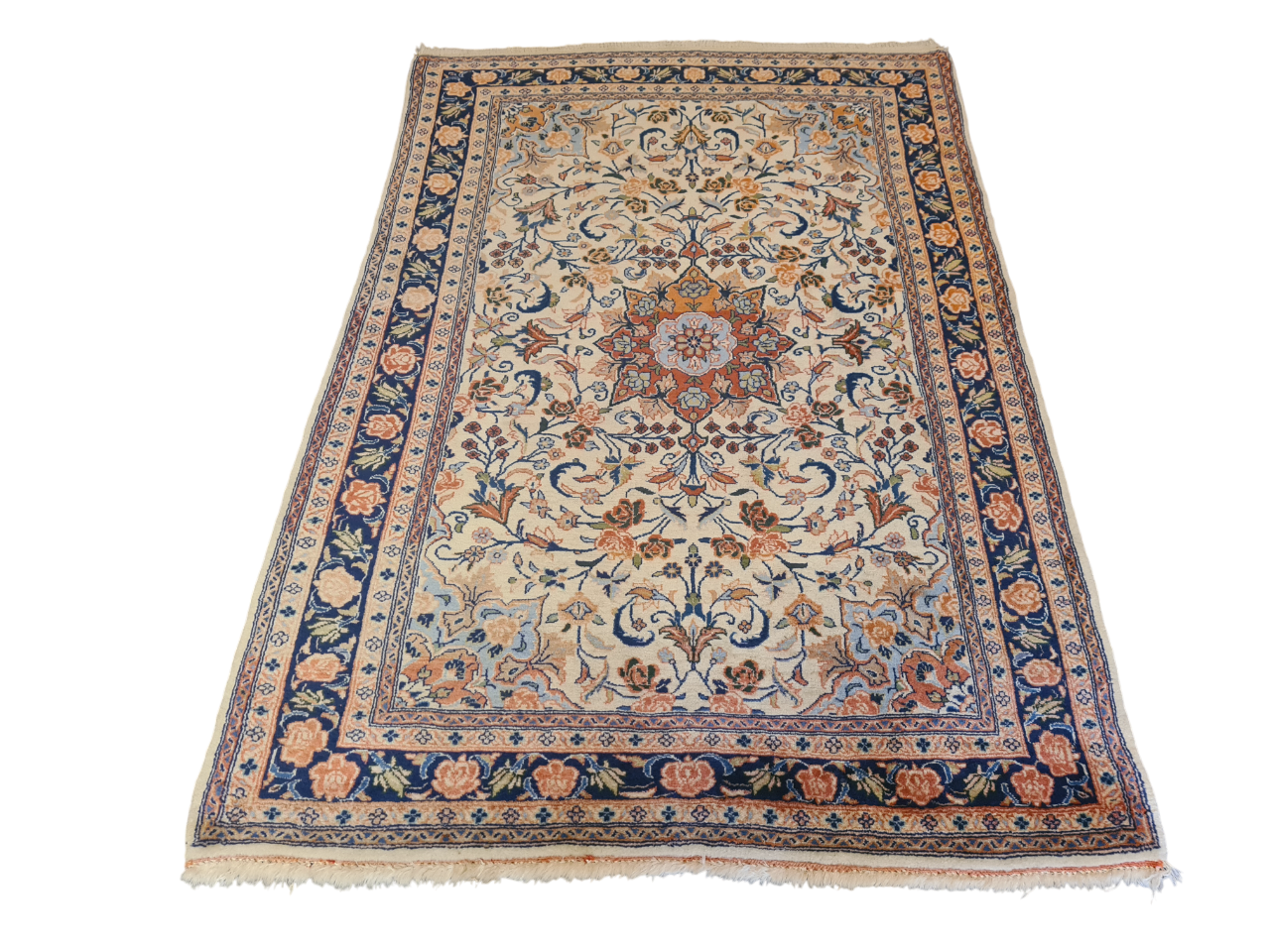 Perserteppich Orientteppich Handgeknüpfter Teppich Keshan 160x115cm