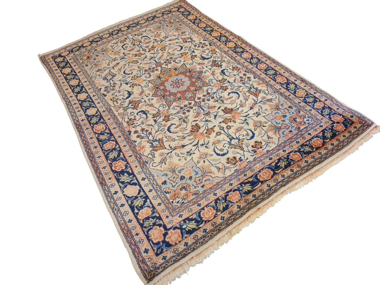 Perserteppich Orientteppich Handgeknüpfter Teppich Keshan 160x115cm