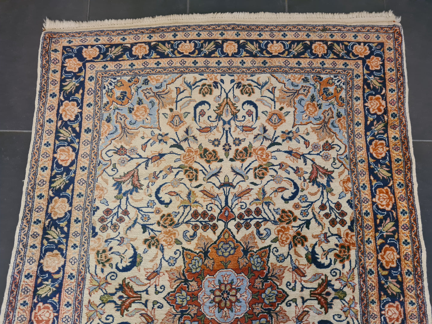 Perserteppich Orientteppich Handgeknüpfter Teppich Keshan 160x115cm