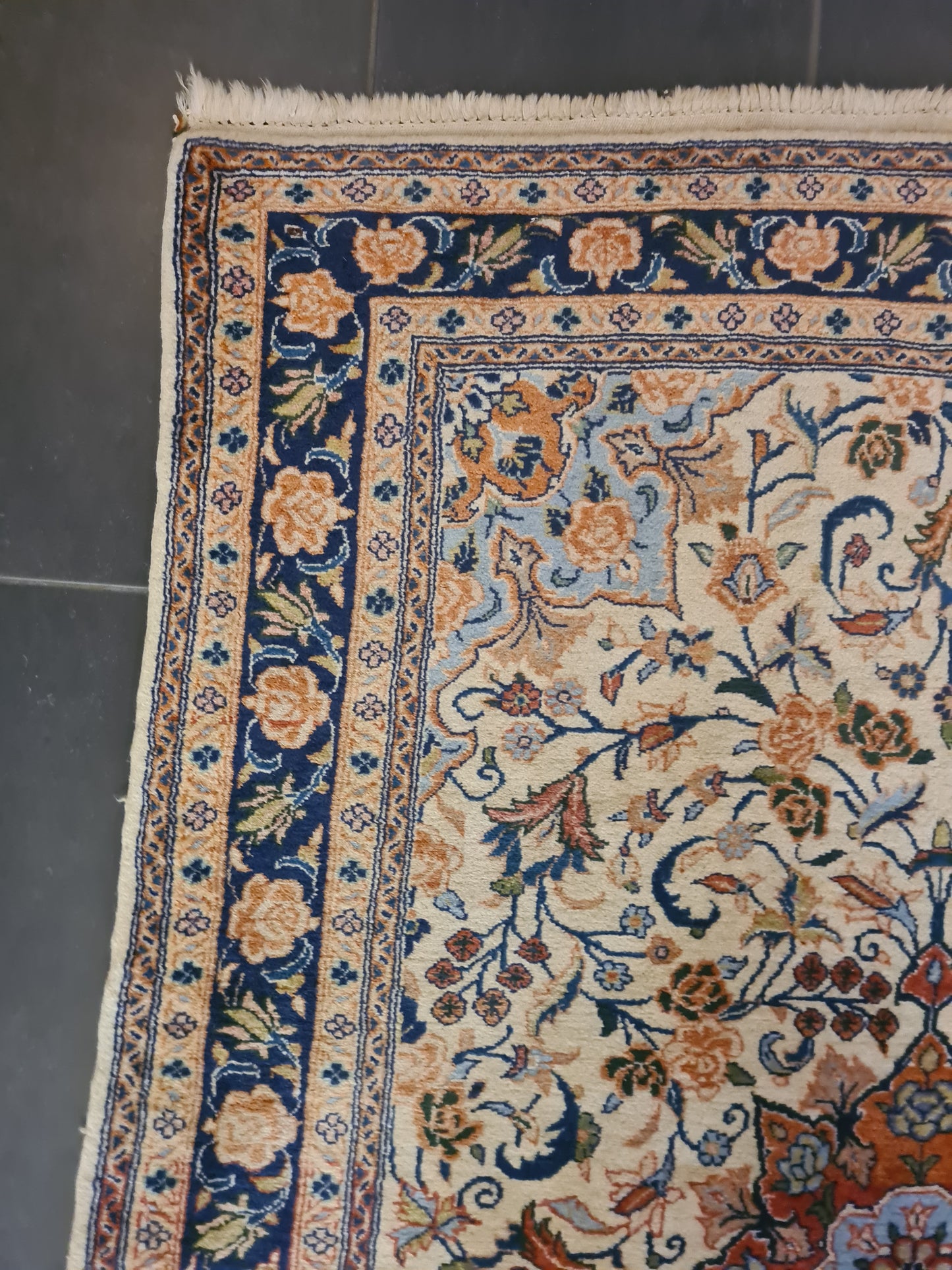 Perserteppich Orientteppich Handgeknüpfter Teppich Keshan 160x115cm