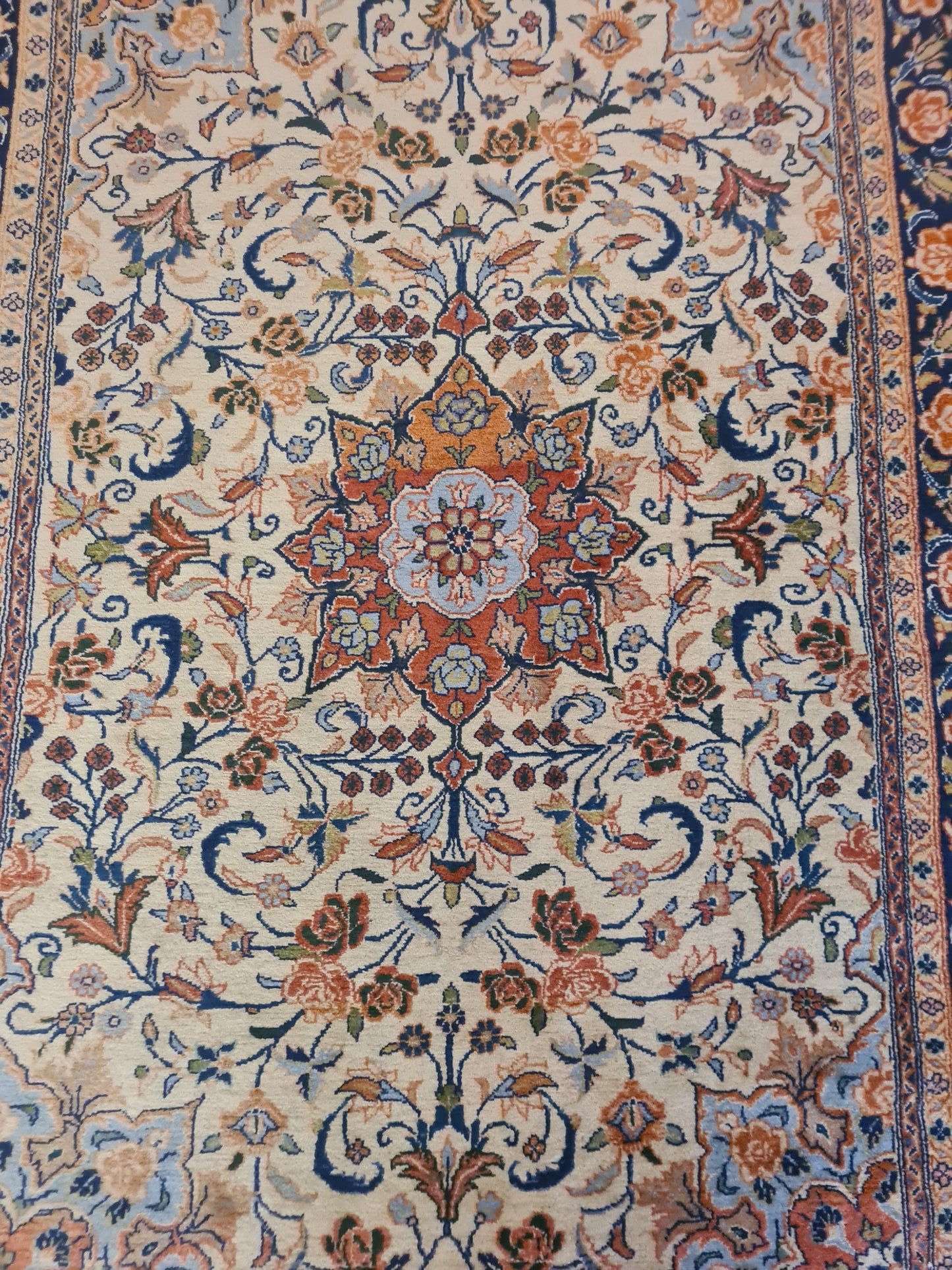 Perserteppich Orientteppich Handgeknüpfter Teppich Keshan 160x115cm