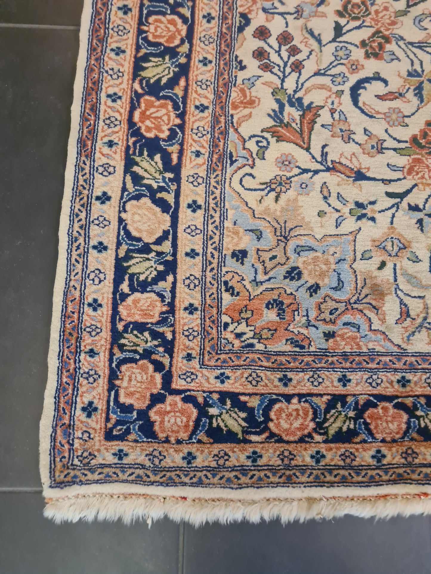 Perserteppich Orientteppich Handgeknüpfter Teppich Keshan 160x115cm