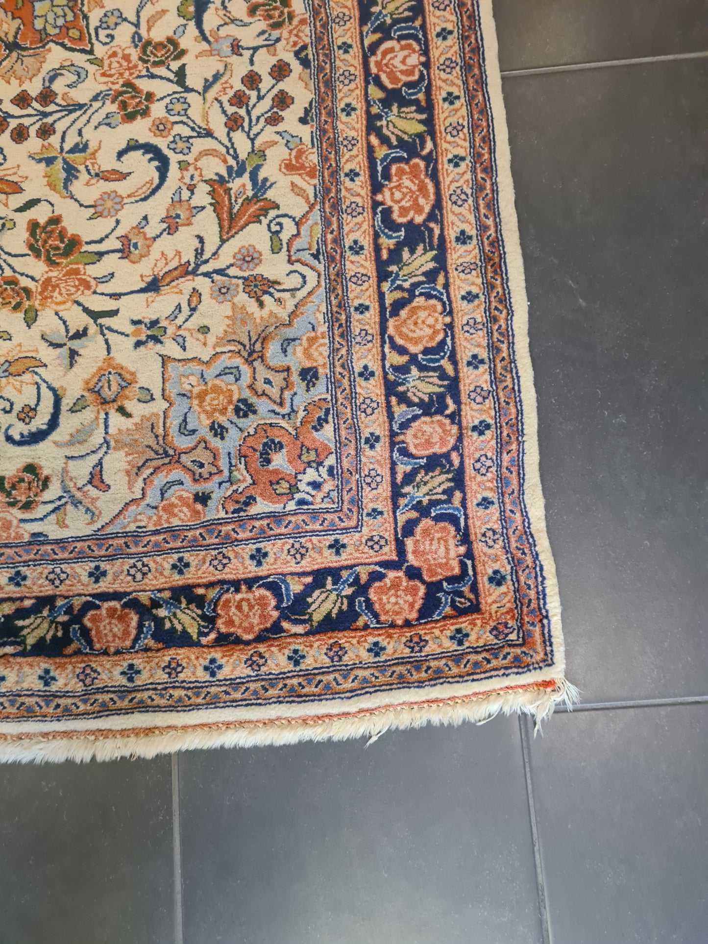 Perserteppich Orientteppich Handgeknüpfter Teppich Keshan 160x115cm