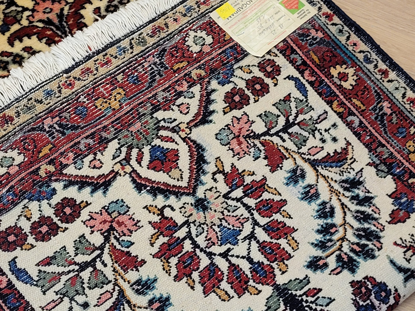 Sarough Perserteppich Läufer 210 × 75 cm – Korkwolle, florales Muster