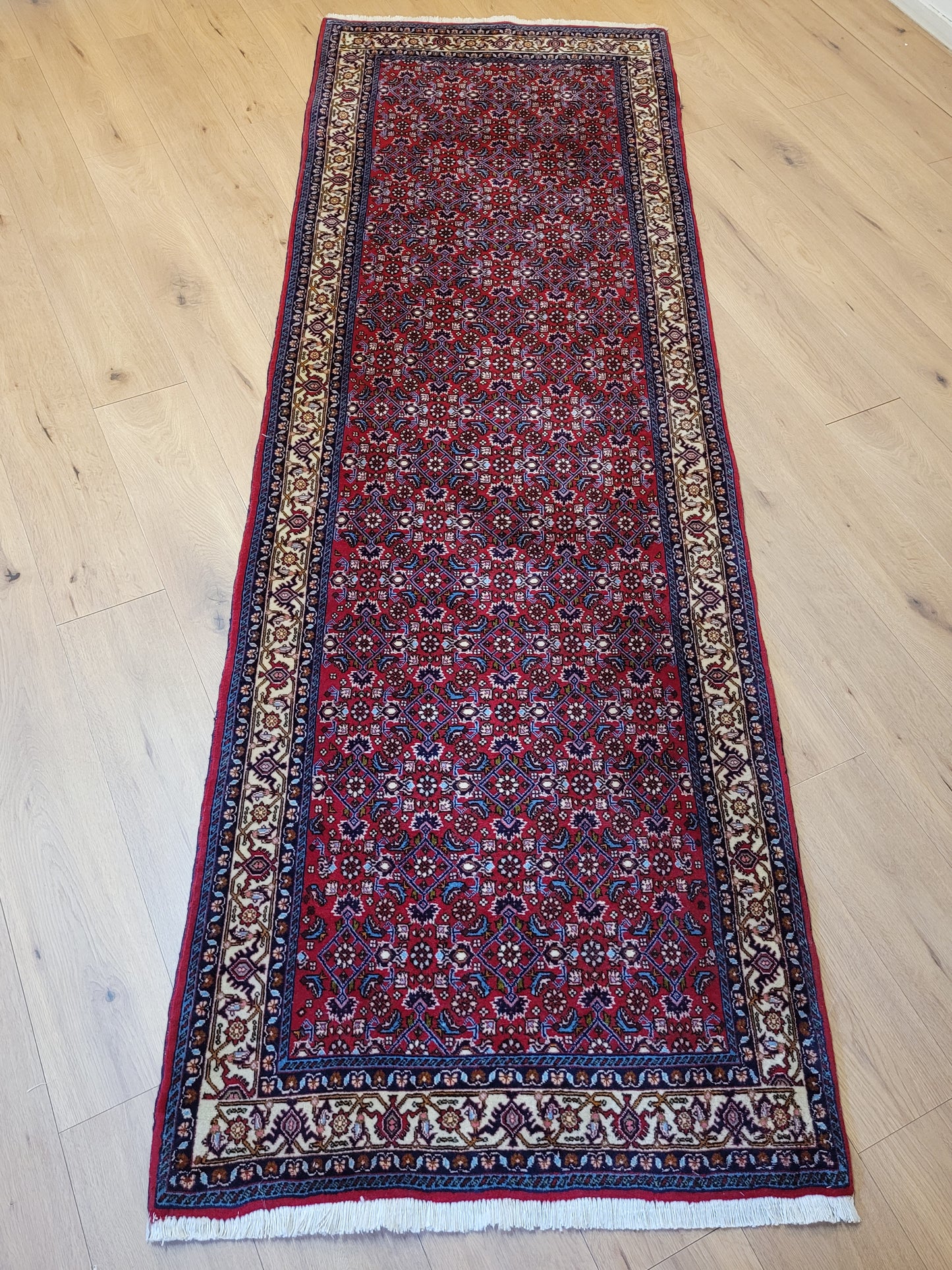 Bidjar Perserteppich Korkwolle, florales Allover-Muster