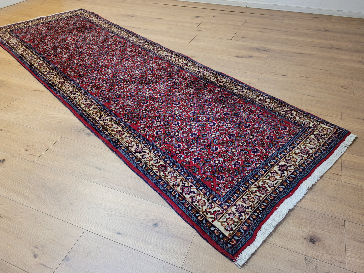 Bidjar Perserteppich Korkwolle, florales Allover-Muster