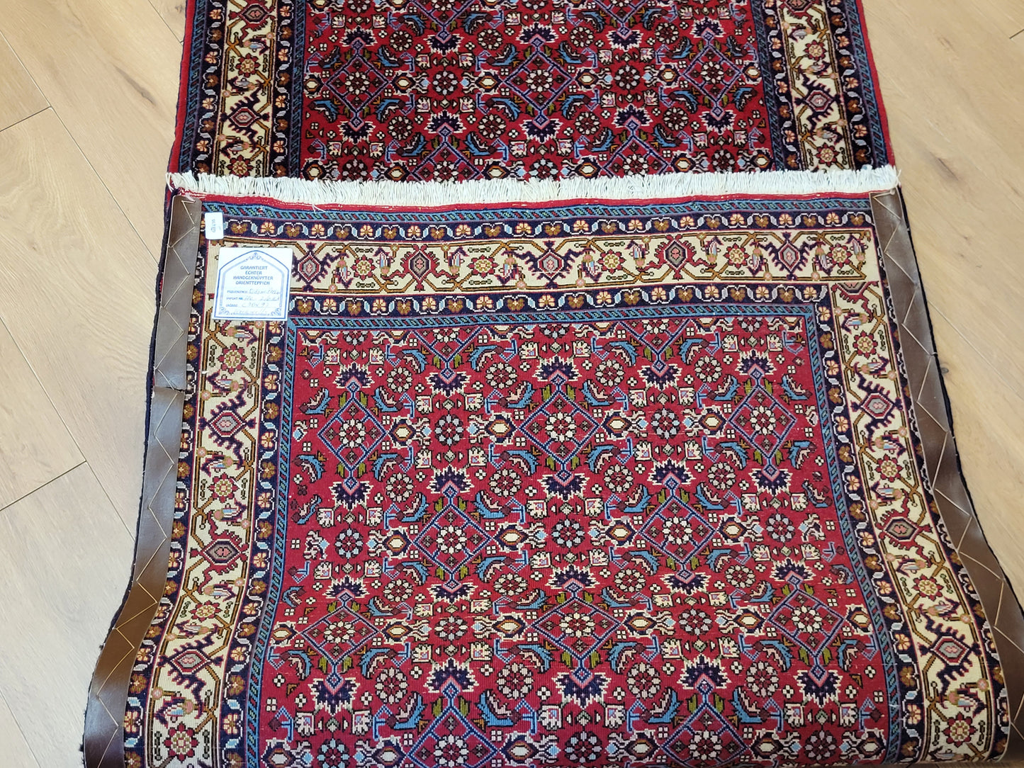 Bidjar Perserteppich Korkwolle, florales Allover-Muster