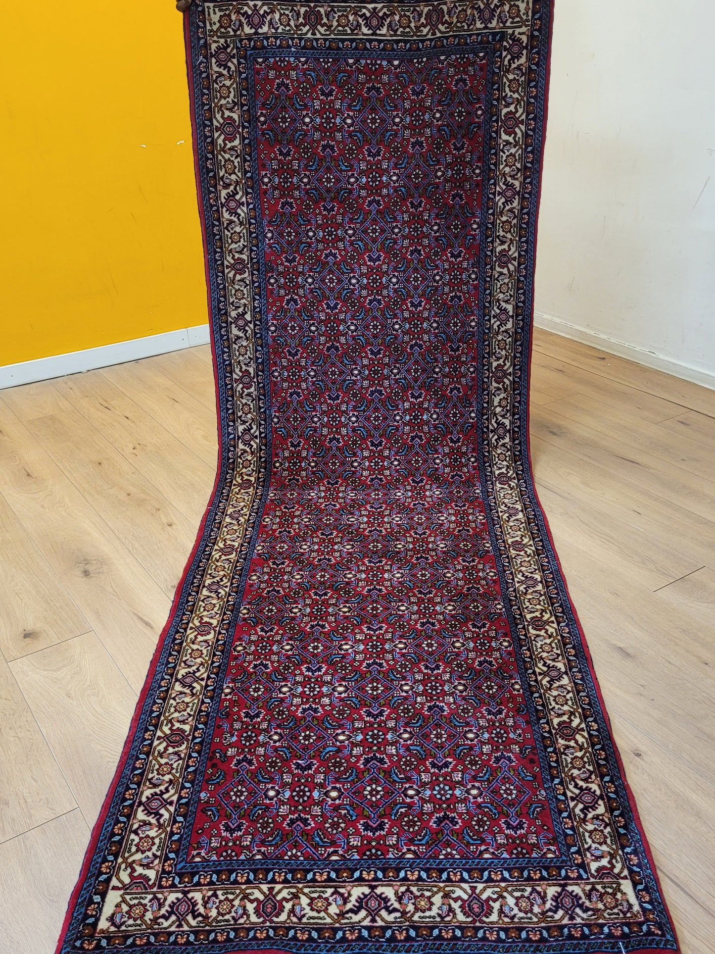 Bidjar Perserteppich Korkwolle, florales Allover-Muster