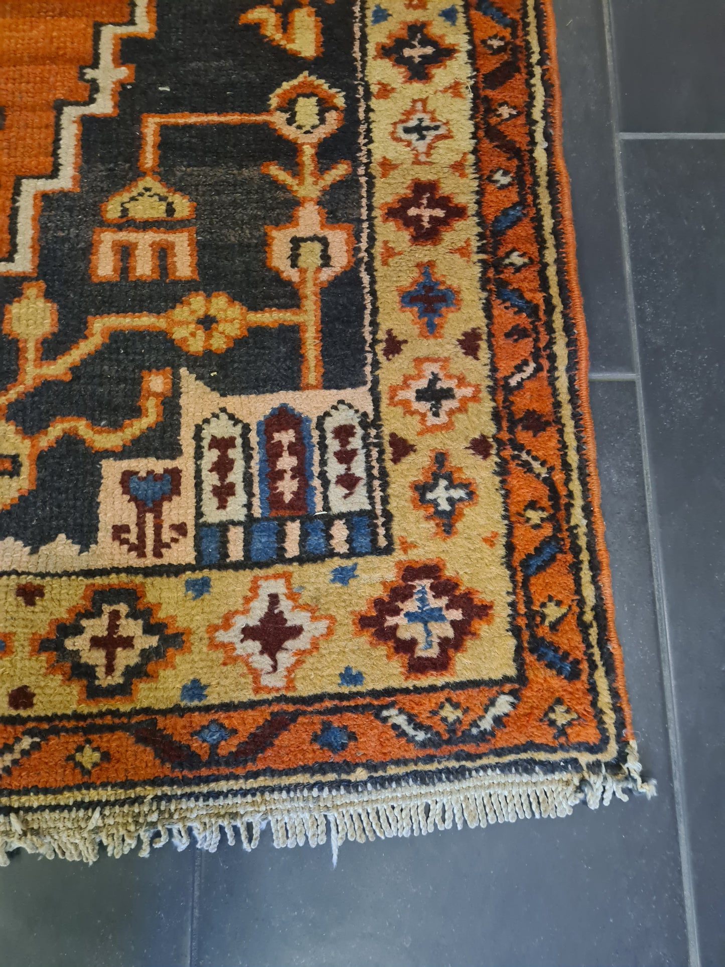 Perserteppich Orientteppich Handgeknüpfter Teppich Heris 175x110cm