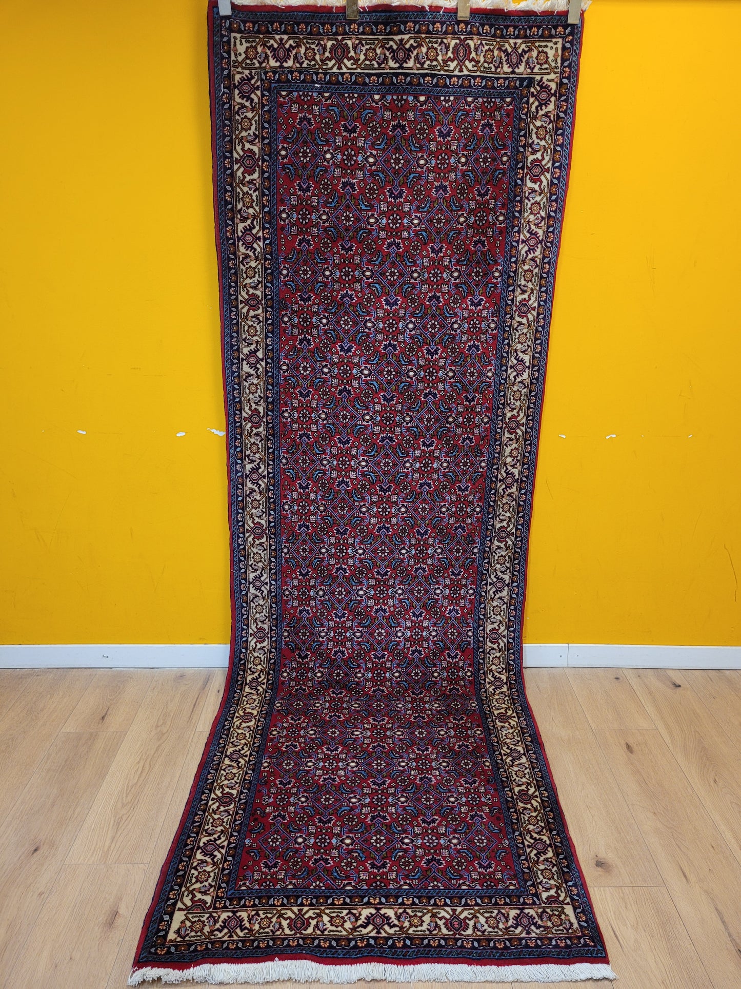 Bidjar Perserteppich Korkwolle, florales Allover-Muster