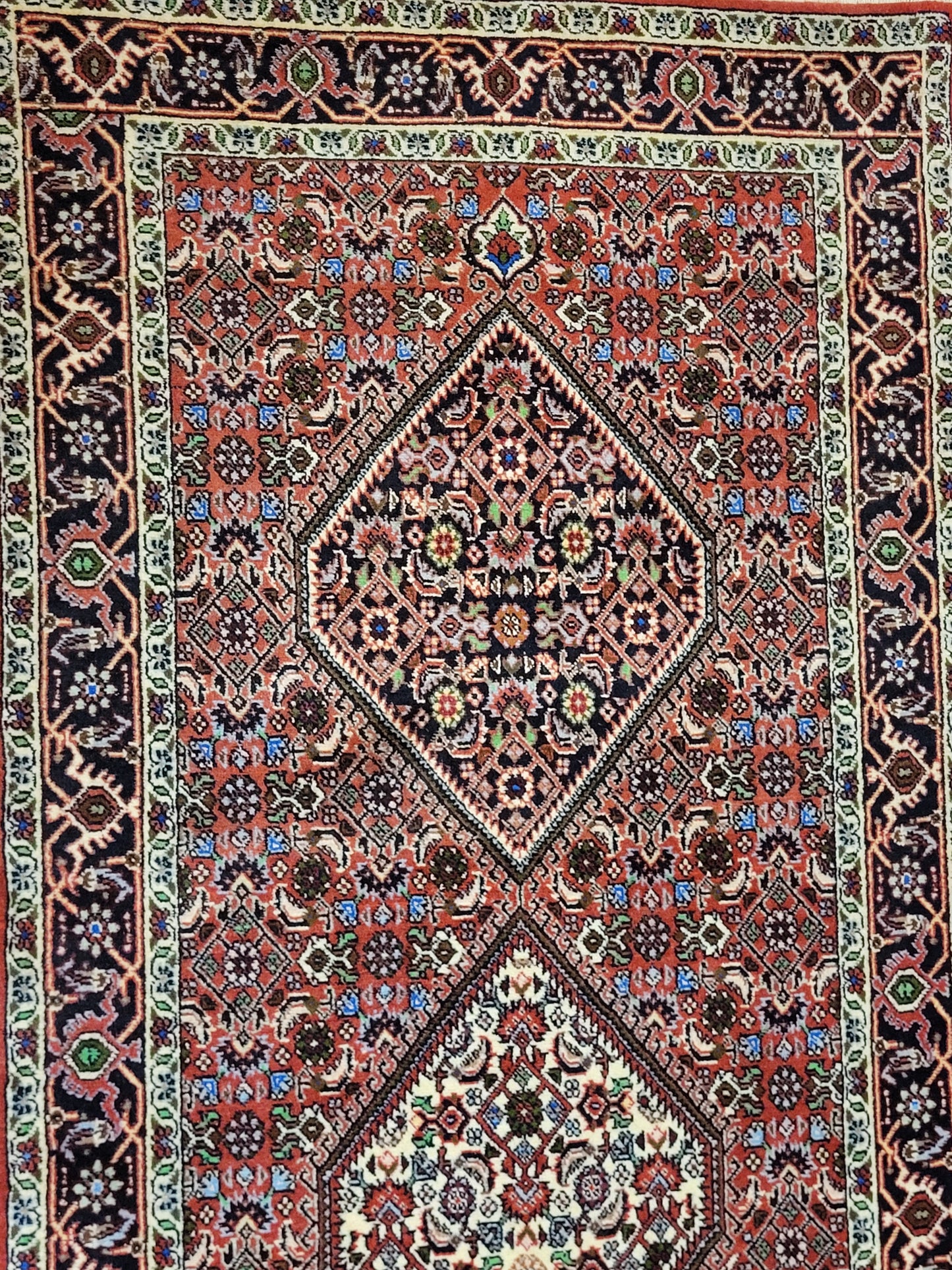 Handgeknüpfter Perser Teppich aus Korkwolle Bidjar Metallion