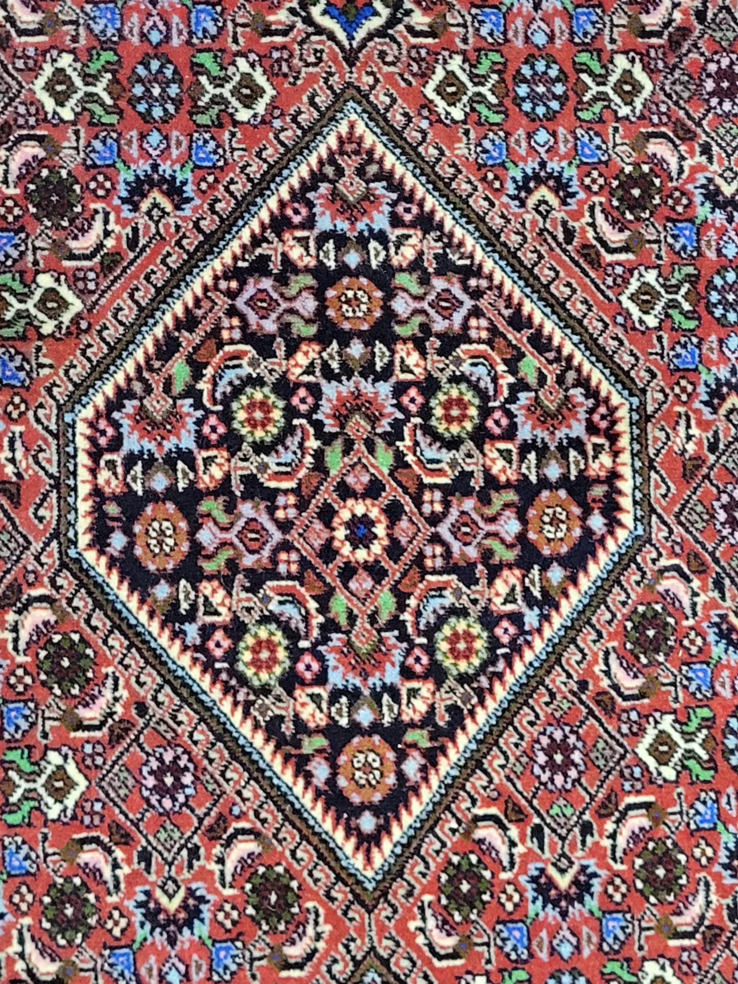 Handgeknüpfter Perser Teppich aus Korkwolle Bidjar Metallion