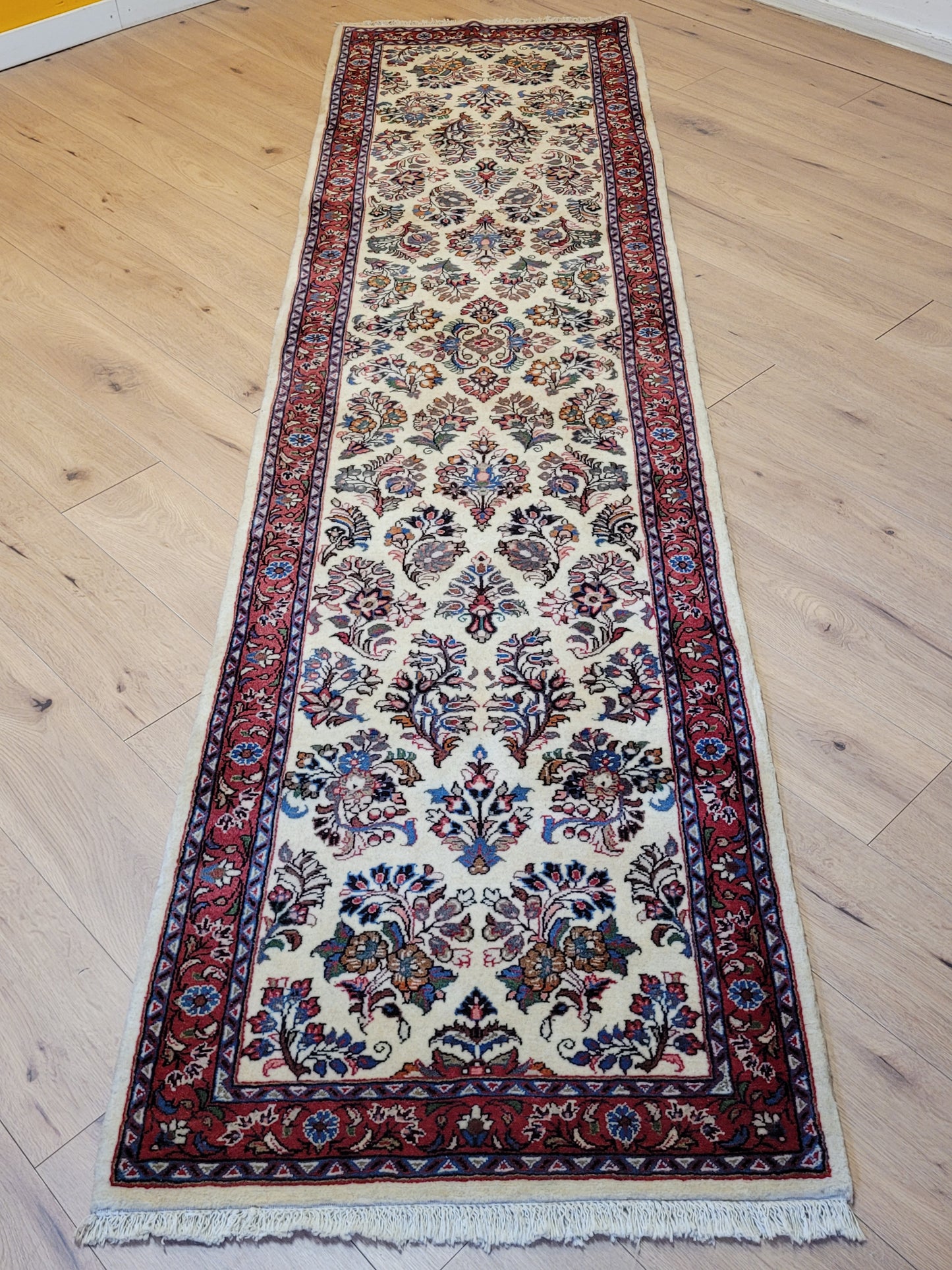 handgeknüpfter Perser Teppich aus Korkwolle mit traditionellem Sarough 80X310cm