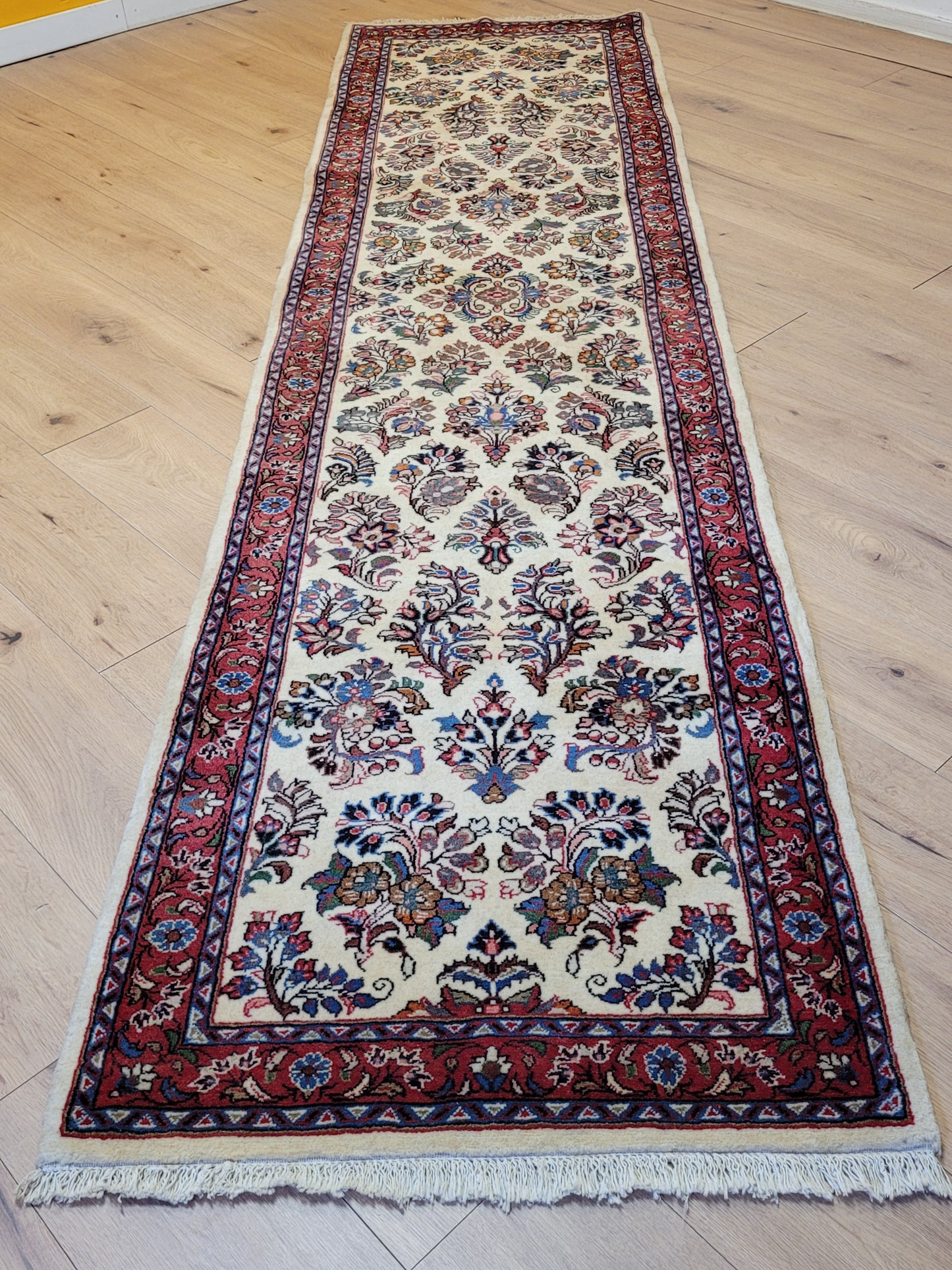 handgeknüpfter Perser Teppich aus Korkwolle mit traditionellem Sarough 80X310cm