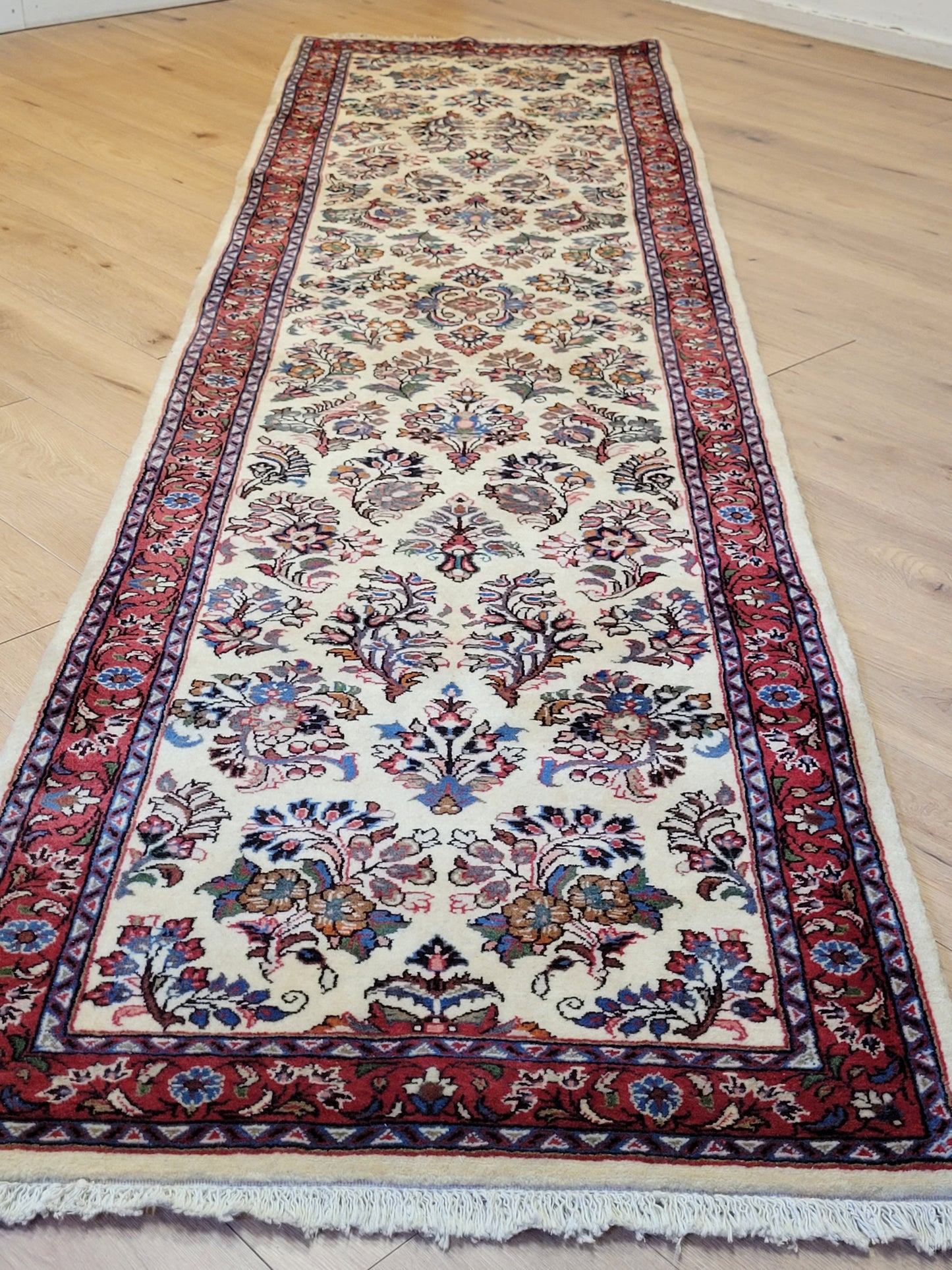 handgeknüpfter Perser Teppich aus Korkwolle mit traditionellem Sarough 80X310cm