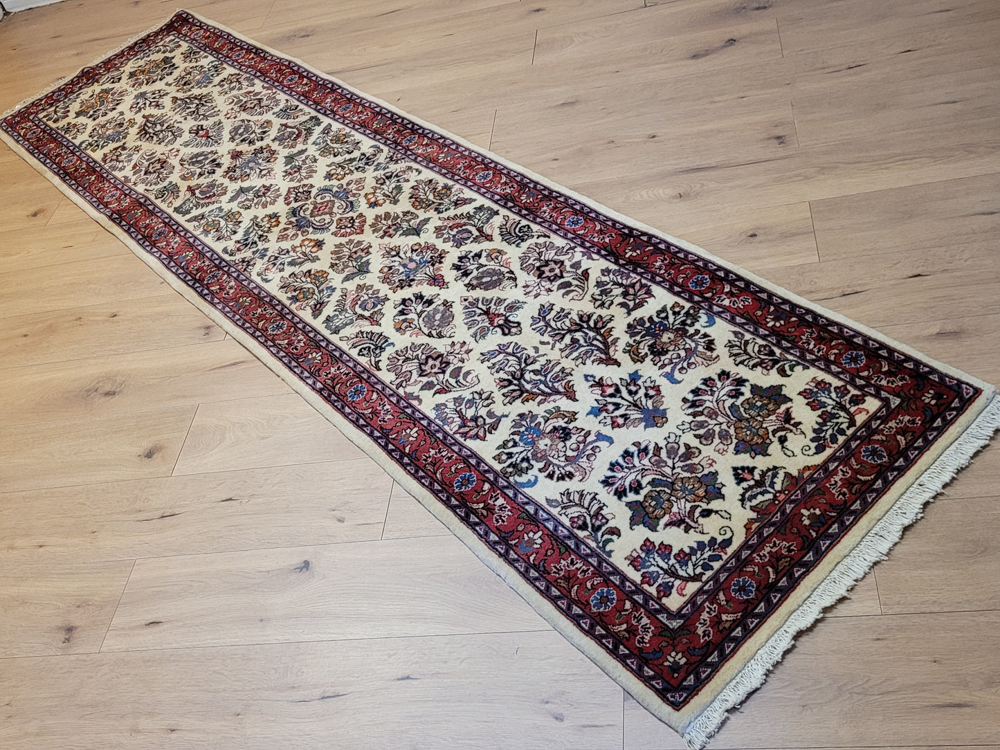 handgeknüpfter Perser Teppich aus Korkwolle mit traditionellem Sarough 80X310cm