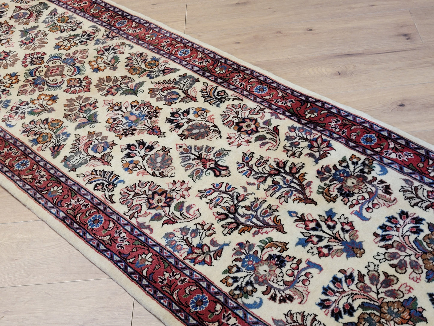 handgeknüpfter Perser Teppich aus Korkwolle mit traditionellem Sarough 80X310cm
